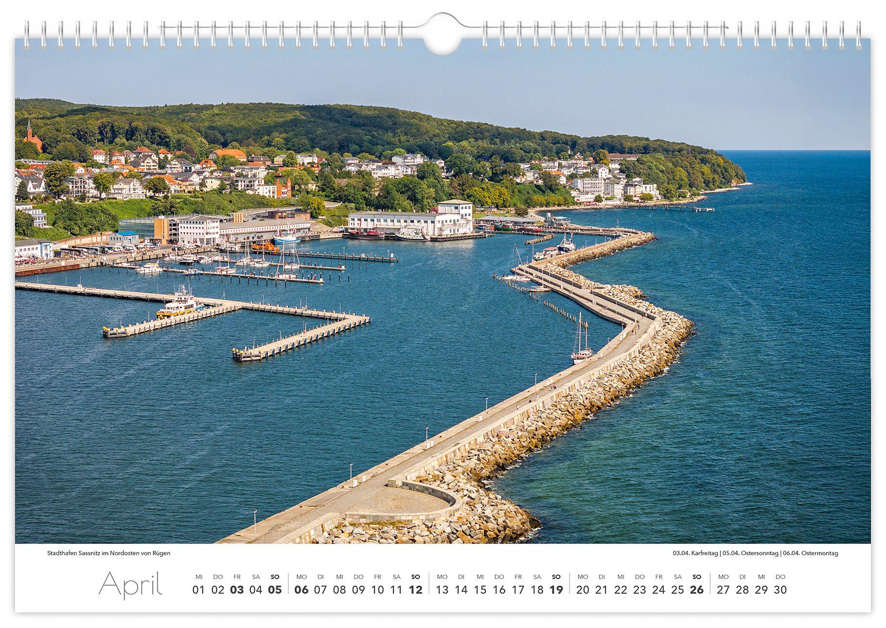 Beispielinhalt (Bild) Kalender Rügen Luftaufnahmen 2026