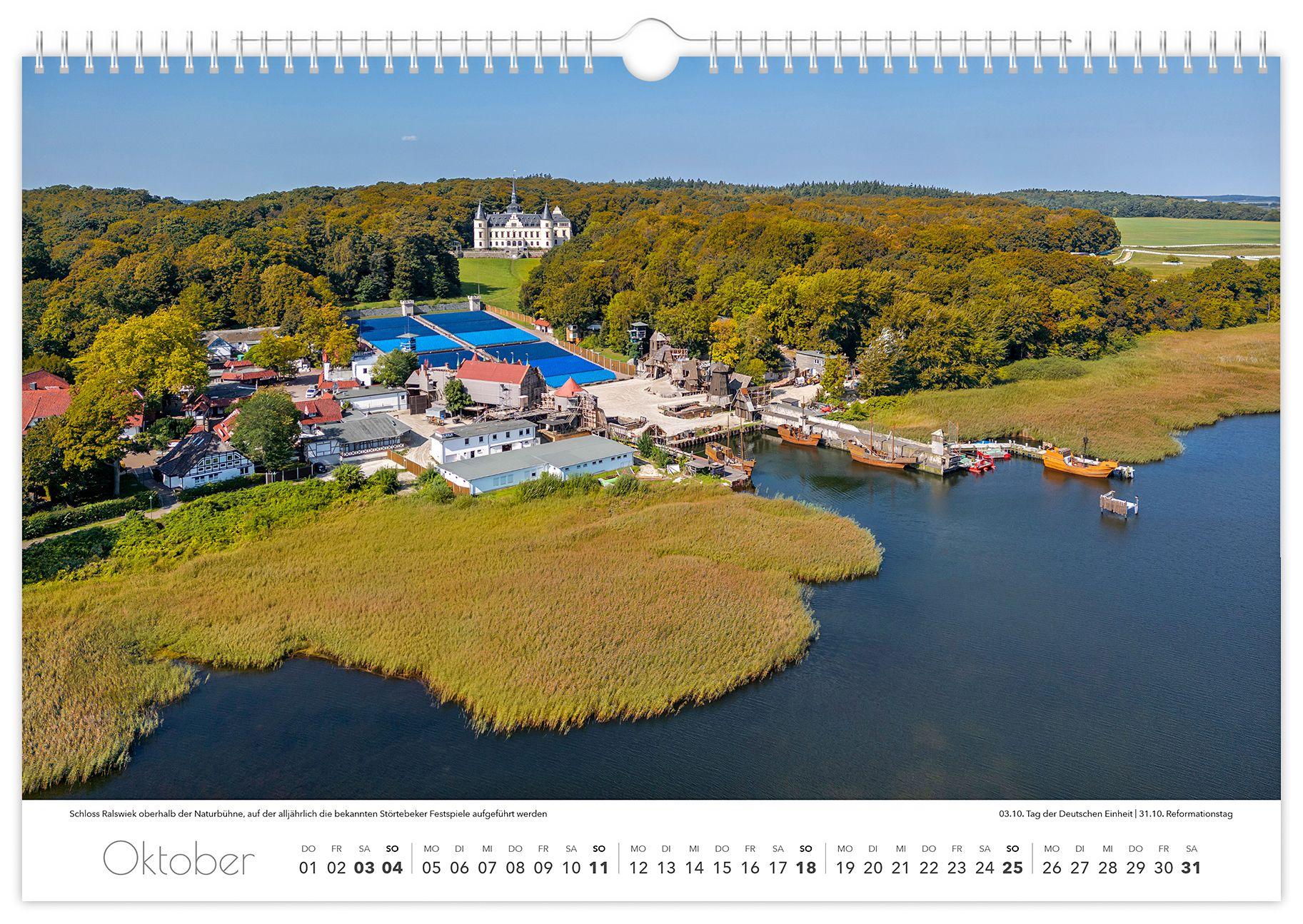 Beispielinhalt (Bild) Kalender Rügen Luftaufnahmen 2026