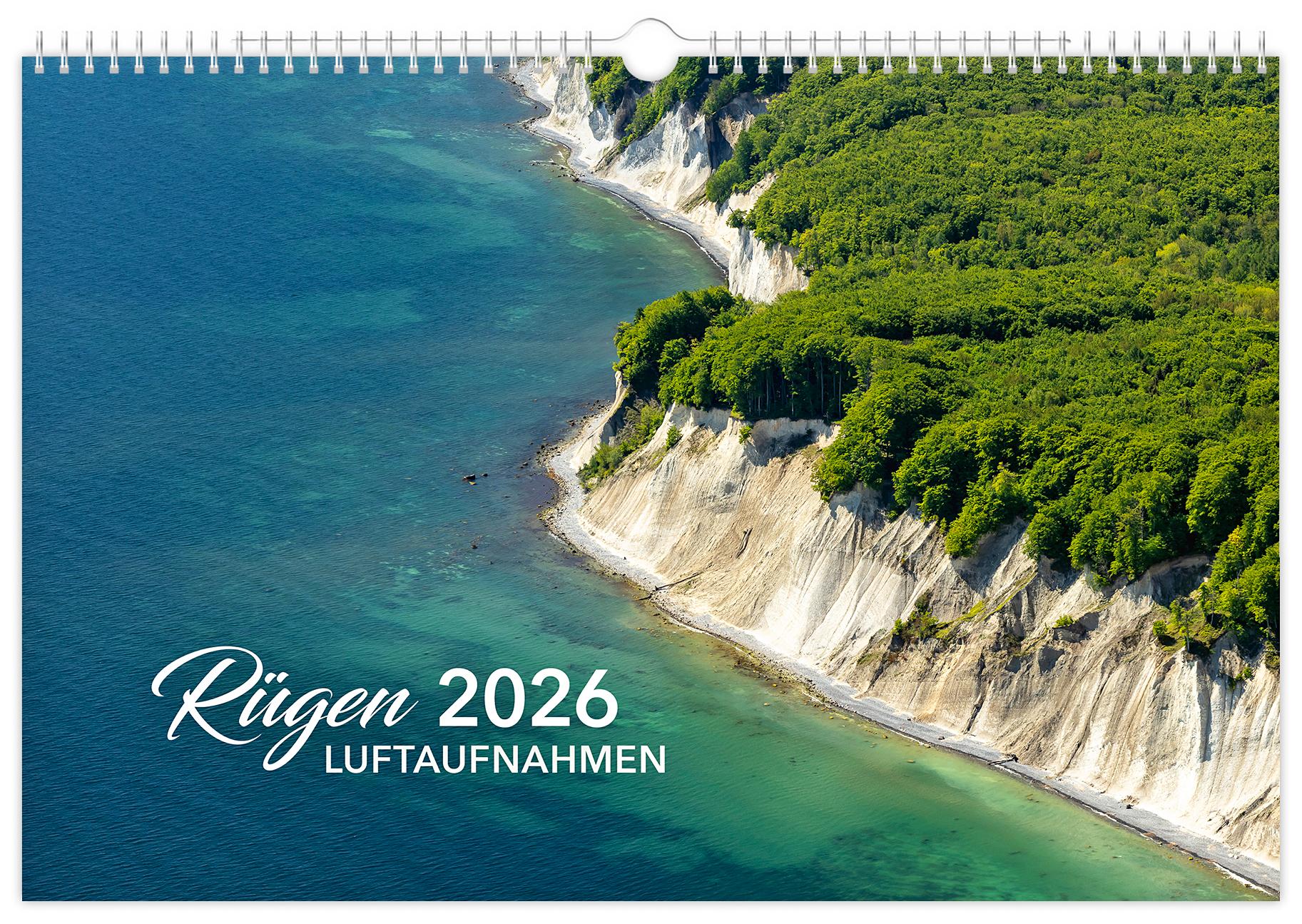 Vorderes Coverbild Kalender Rügen Luftaufnahmen 2026