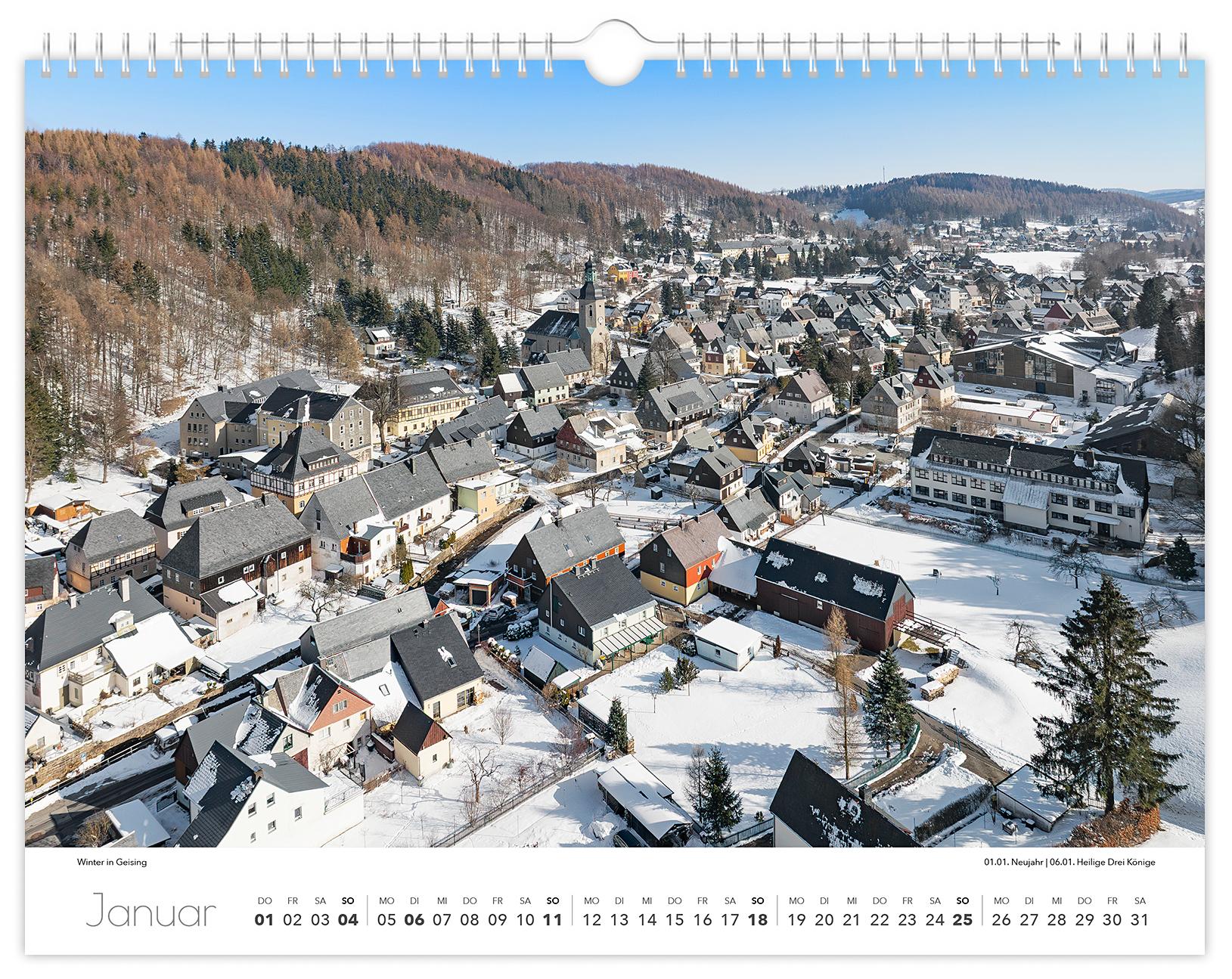Beispielinhalt (Bild) Kalender Osterzgebirge 2026