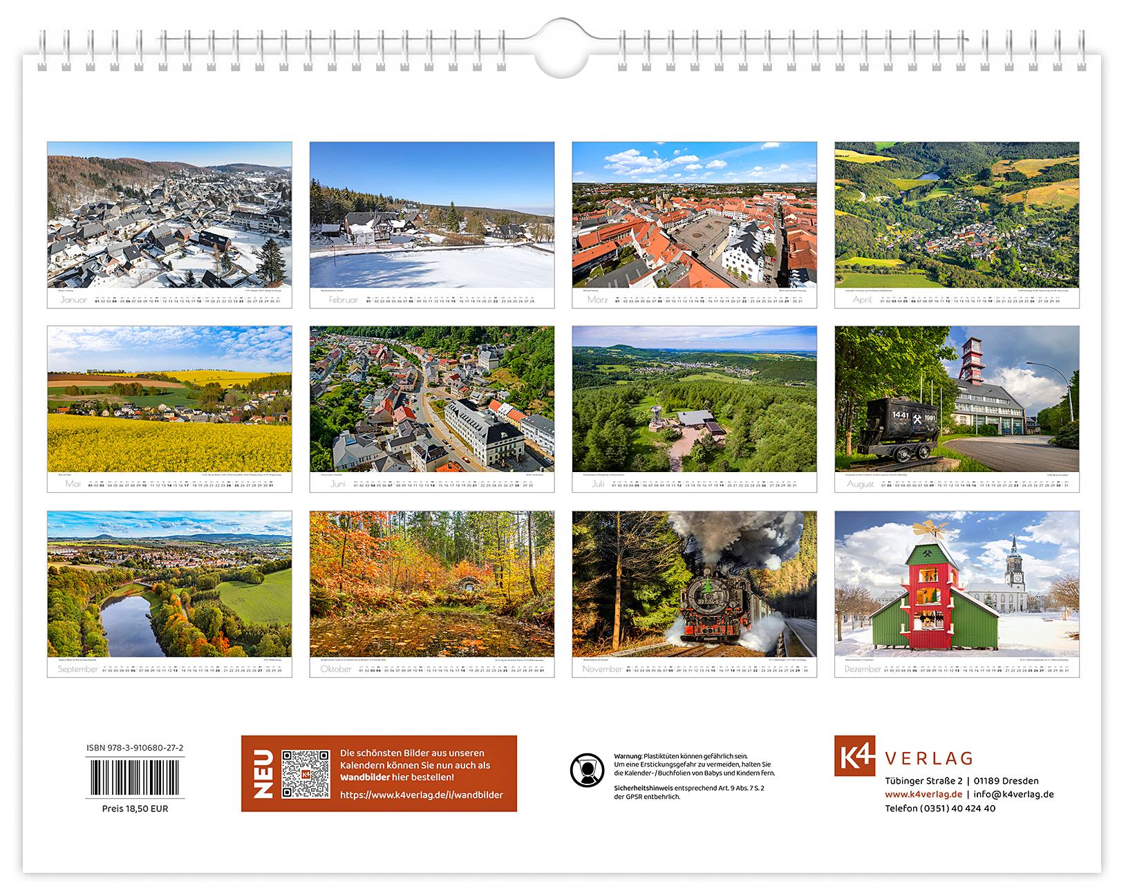 Beispielinhalt (Bild) Kalender Osterzgebirge 2026