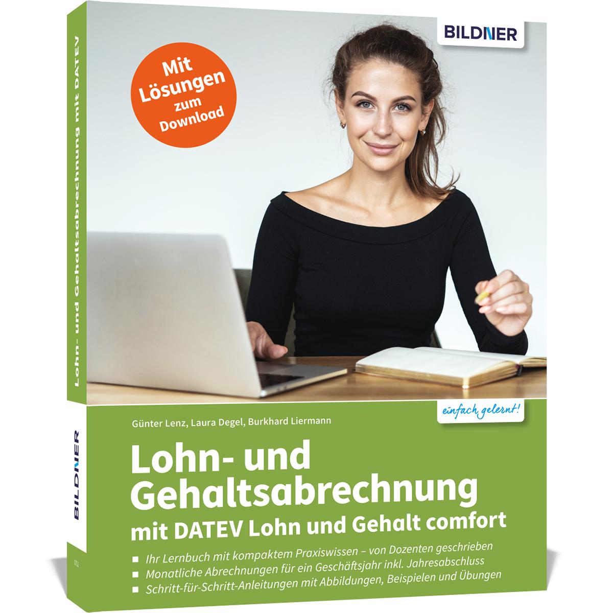 Vorderes Coverbild Lohn- und Gehaltsabrechnung mit DATEV Lohn und Gehalt comfort