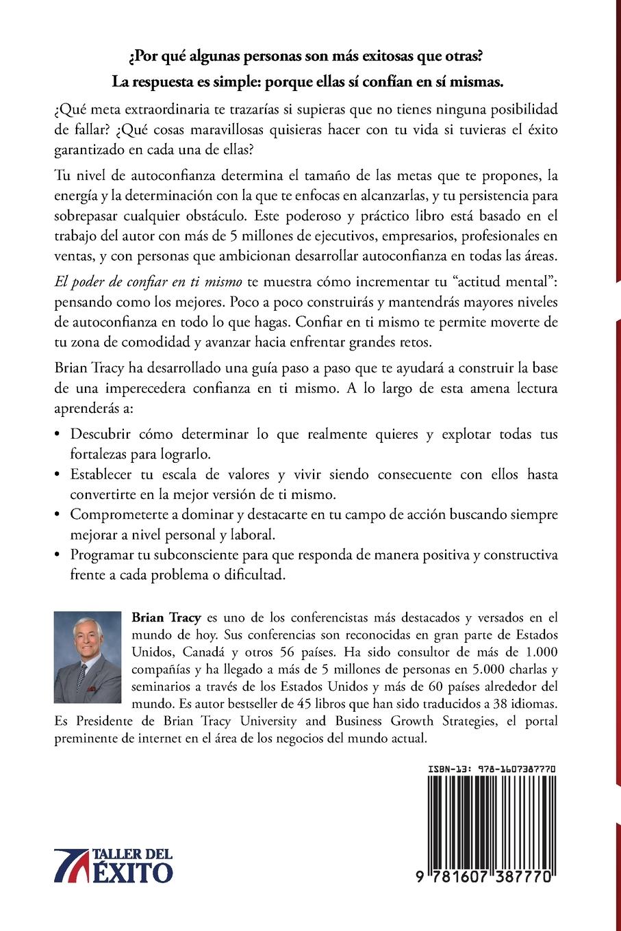 Rückseitencover El poder de confiar en ti mismo