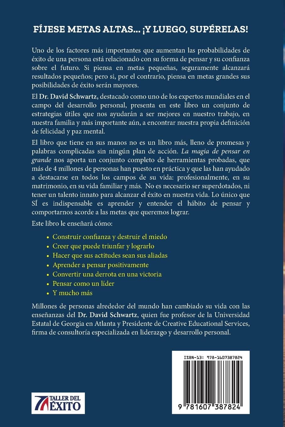 Rückseitencover La magia de pensar en grande