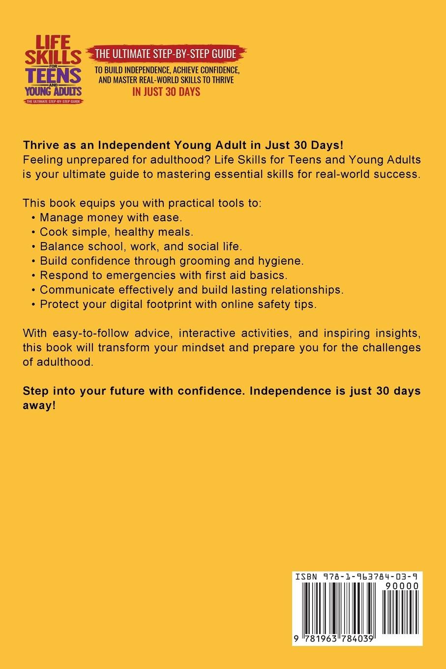 Rückseitencover LIFE SKILLS FOR TEENS AND YOUNG ADULTS