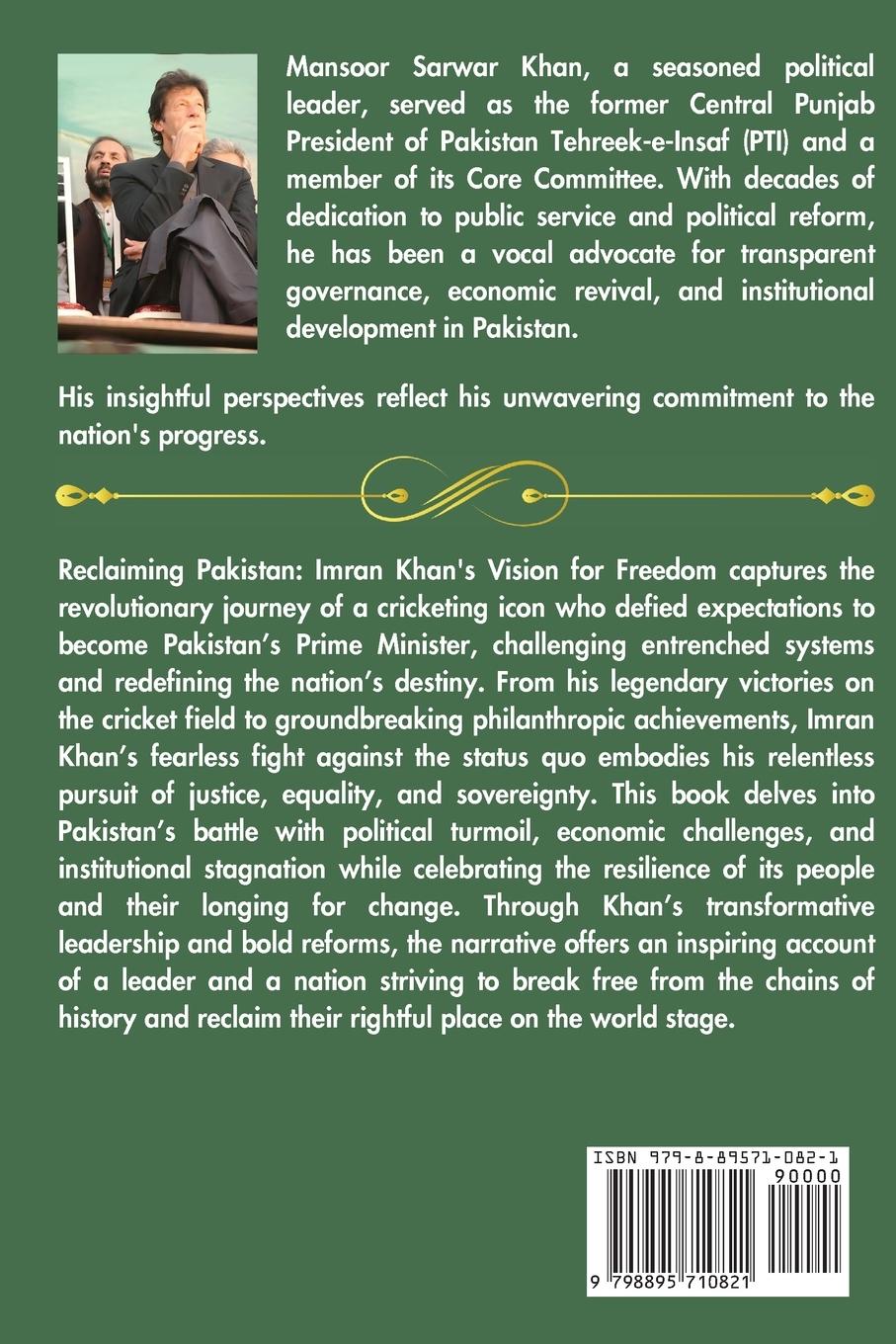 Rückseitencover Reclaiming Pakistan Imran Khan's Quest for Freedom