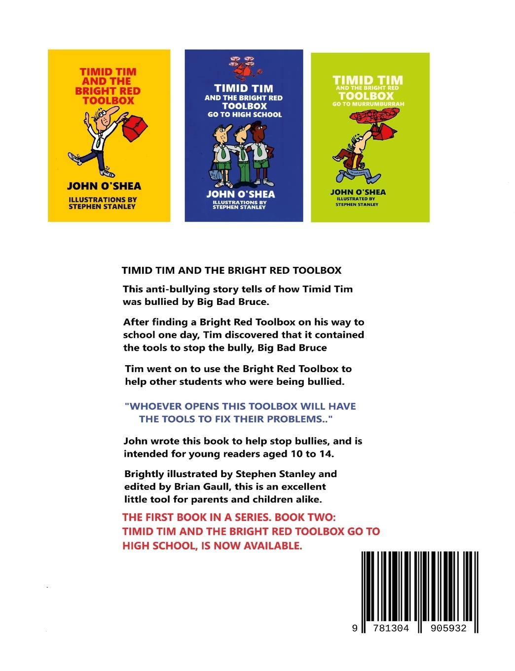 Rückseitencover Timid Tim and the Bright Red Toolbox- Colour Version