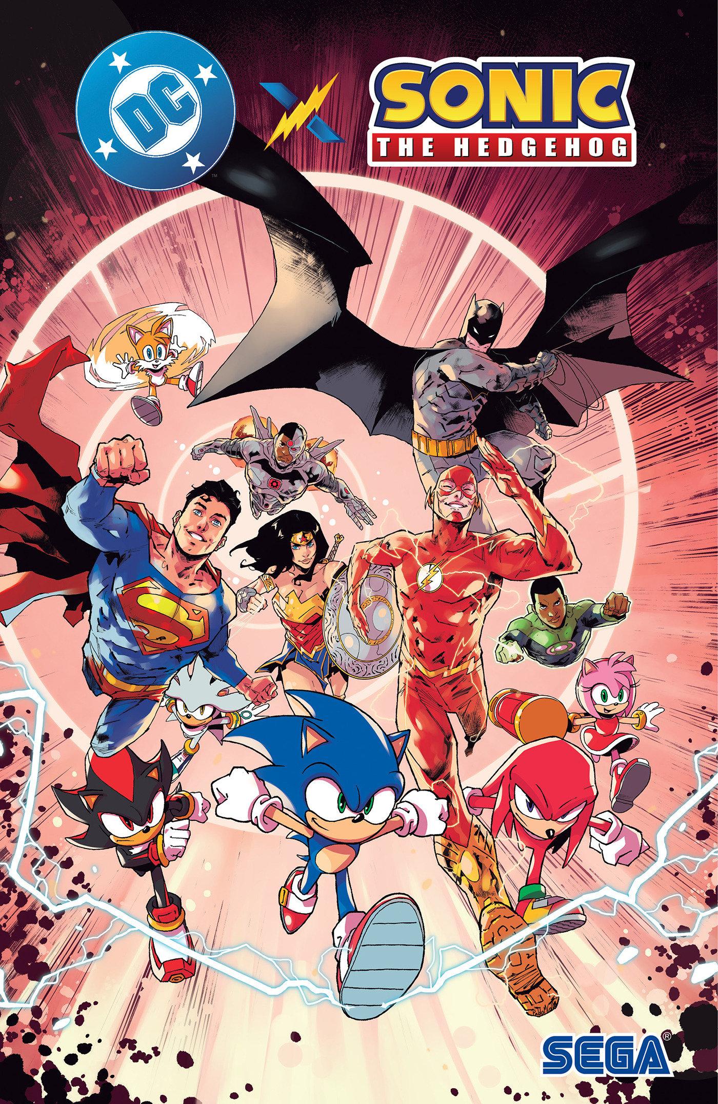 Vorderes Coverbild DC X Sonic the Hedgehog