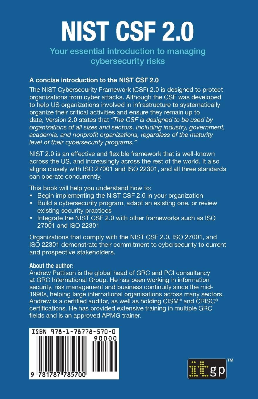 Rückseitencover NIST CSF 2.0