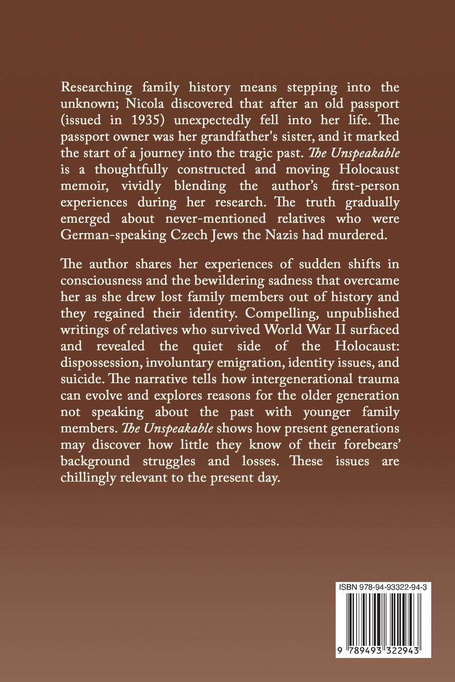 Rückseitencover The Unspeakable