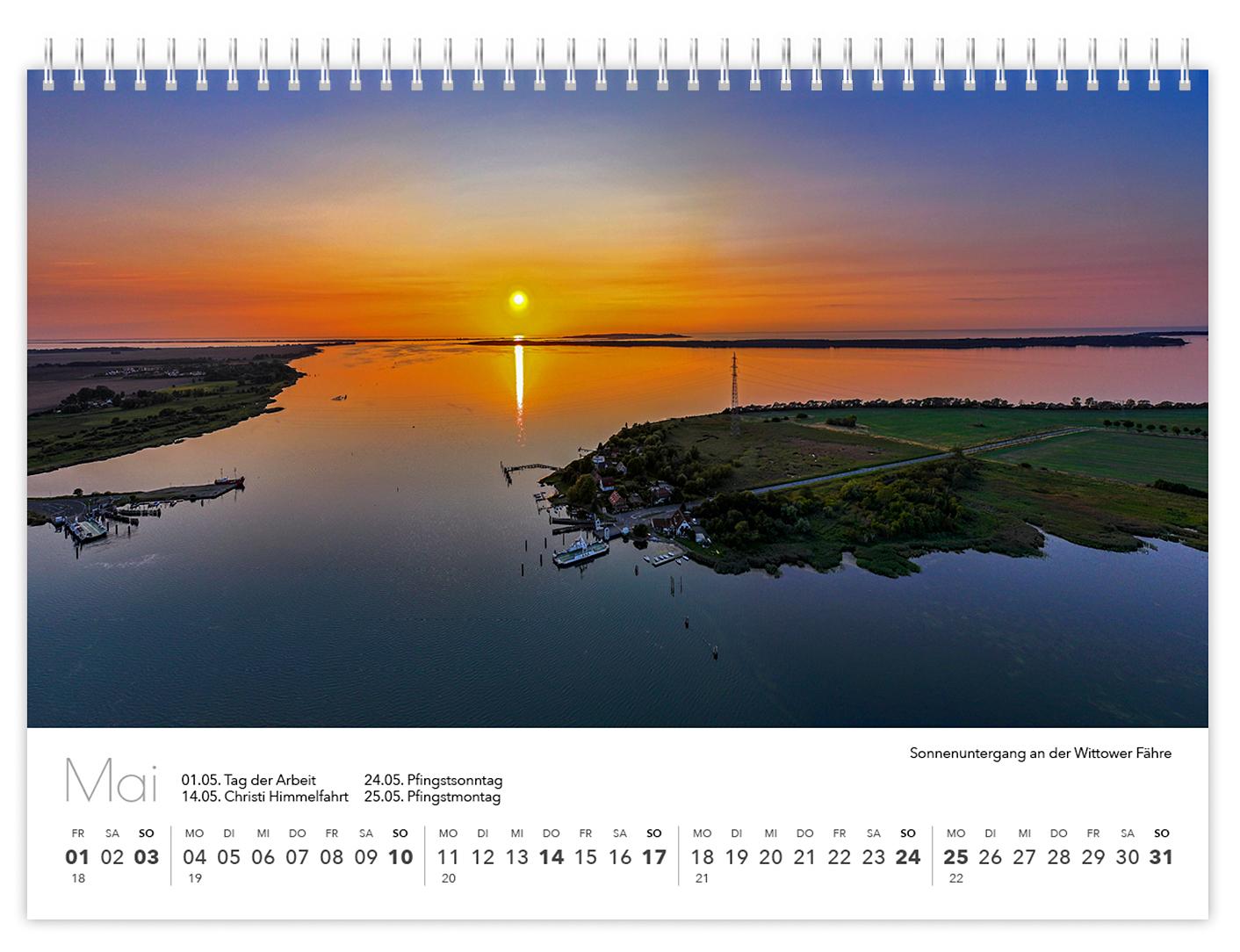 Beispielinhalt (Bild) Kalender Rügen Luftaufnahmen kompakt 2026