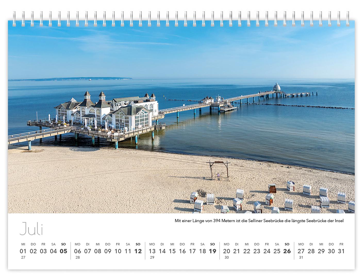 Beispielinhalt (Bild) Kalender Rügen Luftaufnahmen kompakt 2026