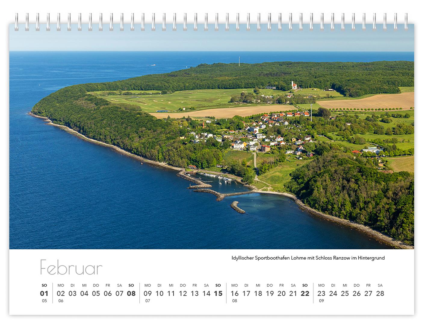 Beispielinhalt (Bild) Kalender Rügen Luftaufnahmen kompakt 2026