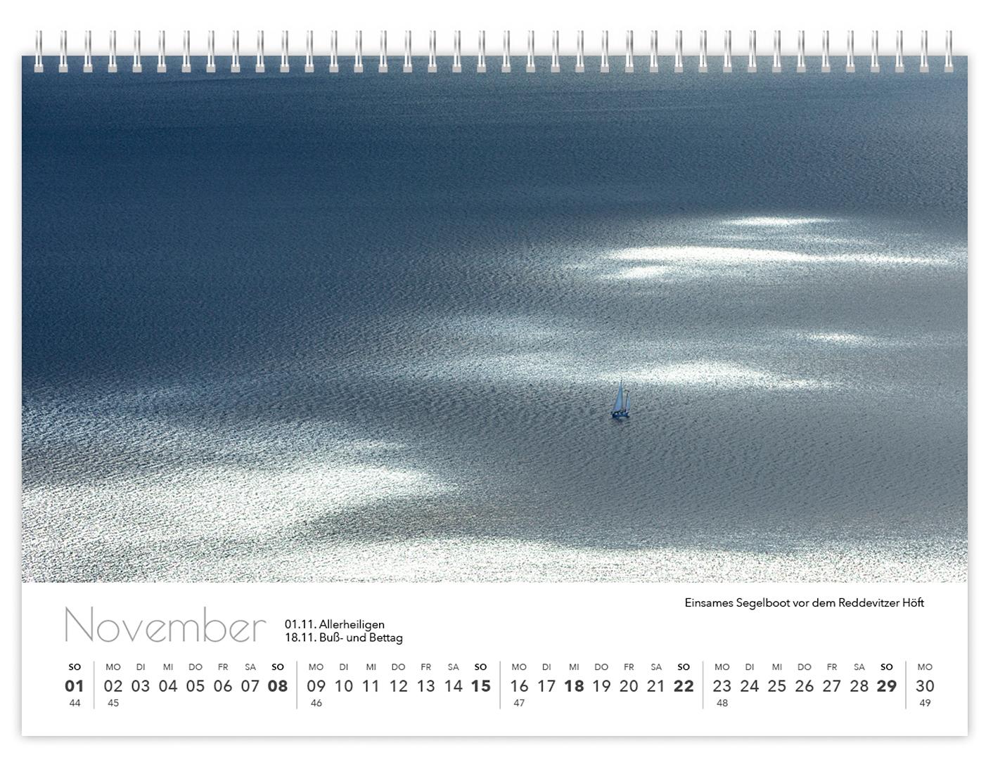 Beispielinhalt (Bild) Kalender Rügen Luftaufnahmen kompakt 2026