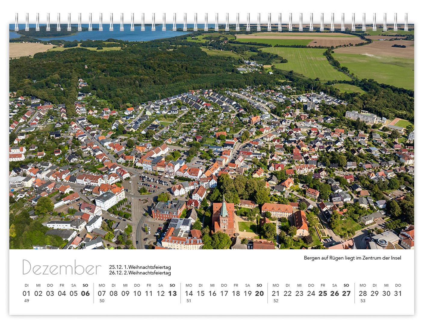 Beispielinhalt (Bild) Kalender Rügen Luftaufnahmen kompakt 2026