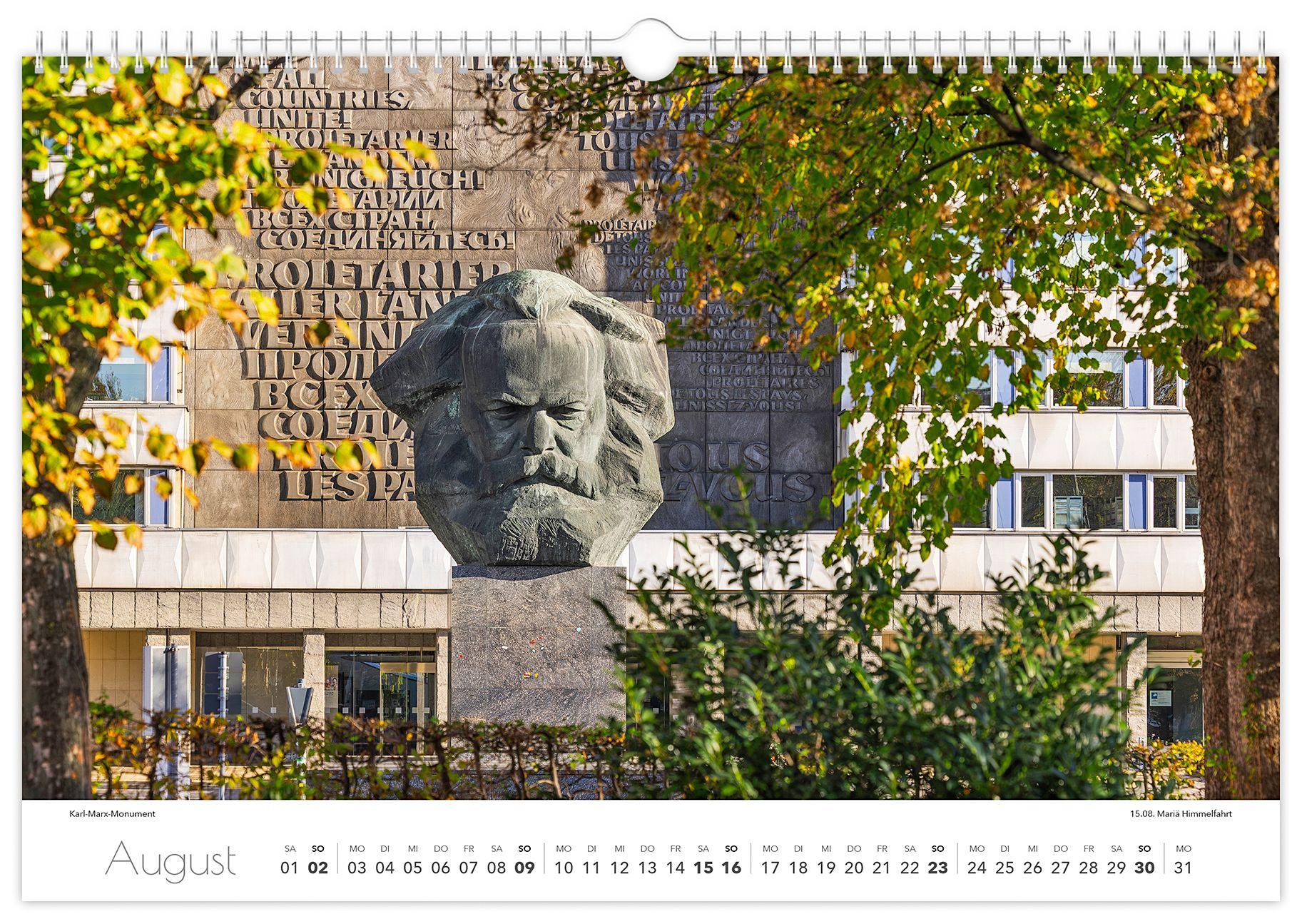 Beispielinhalt (Bild) Kalender Chemnitz 2026