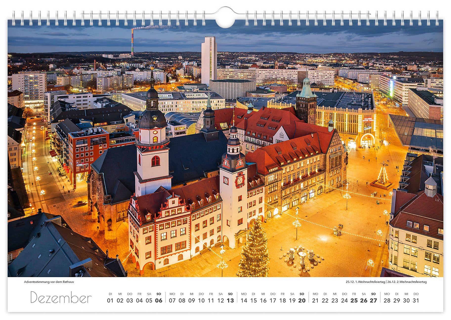 Beispielinhalt (Bild) Kalender Chemnitz 2026