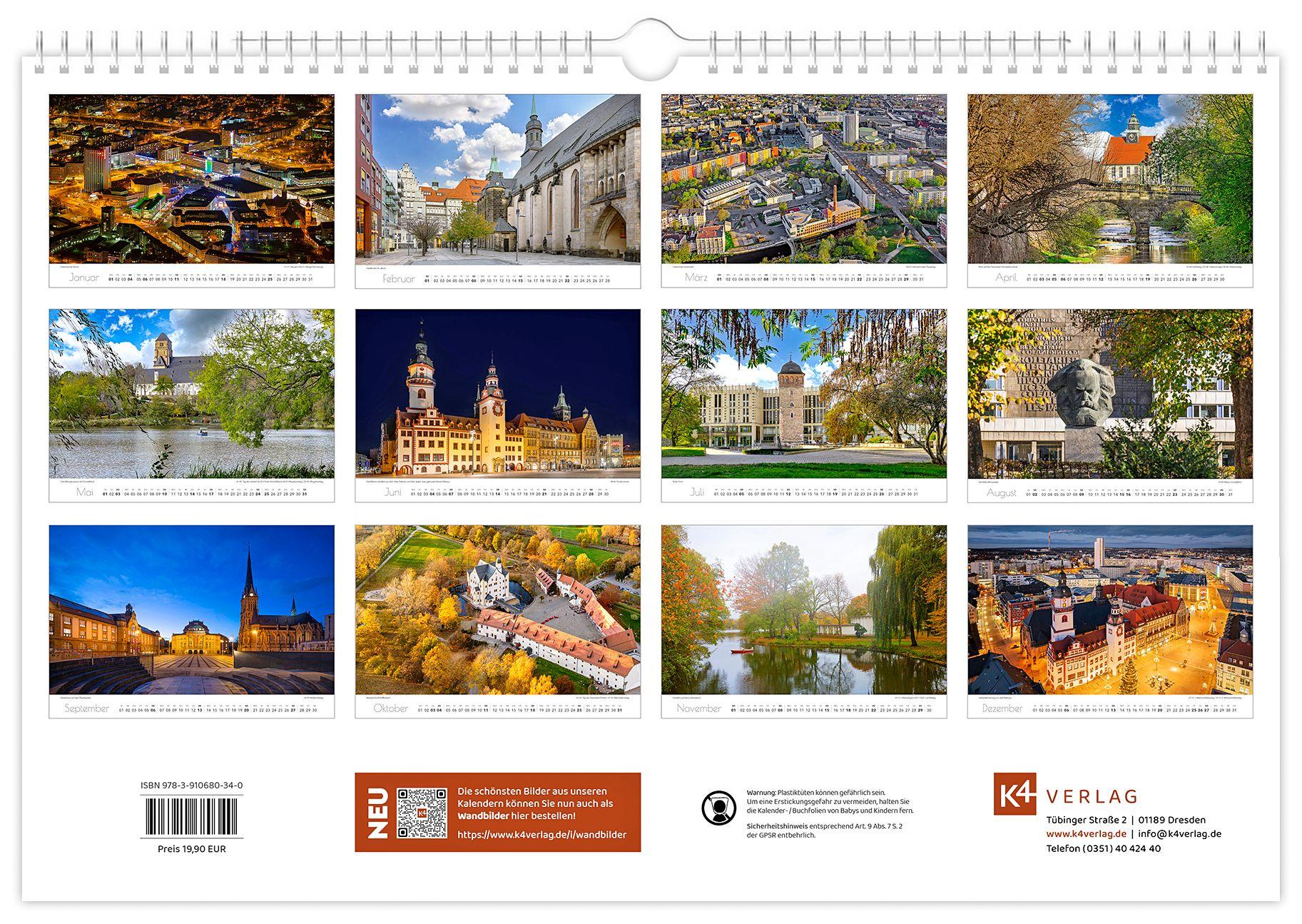 Beispielinhalt (Bild) Kalender Chemnitz 2026