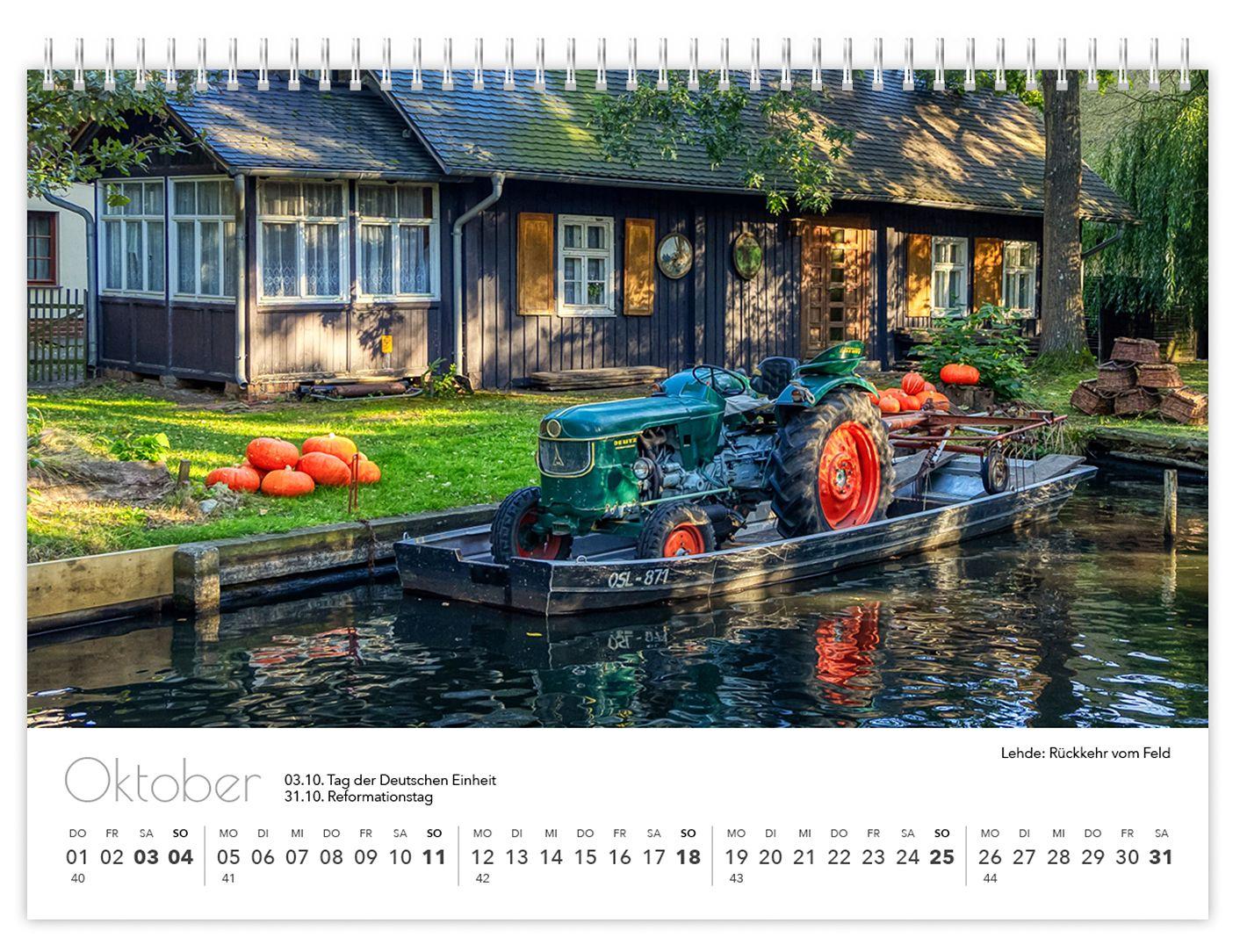 Beispielinhalt (Bild) Kalender Spreewald kompakt - Peter Becker 2026