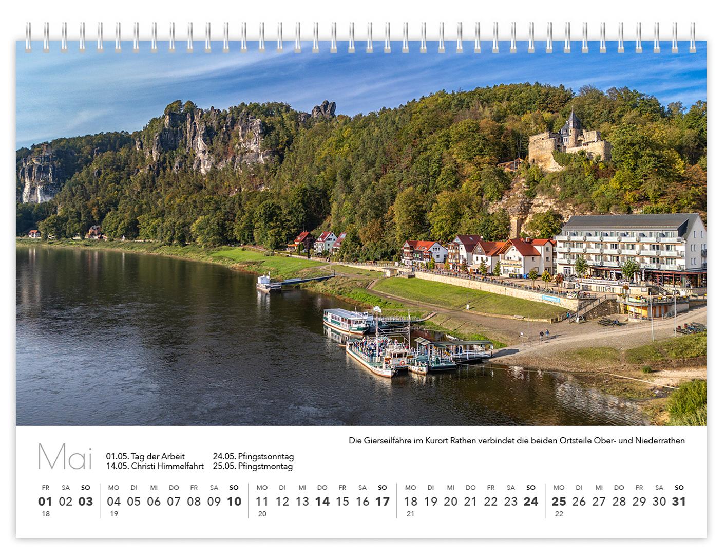 Beispielinhalt (Bild) Kalender Sächsische Schweiz kompakt 2026