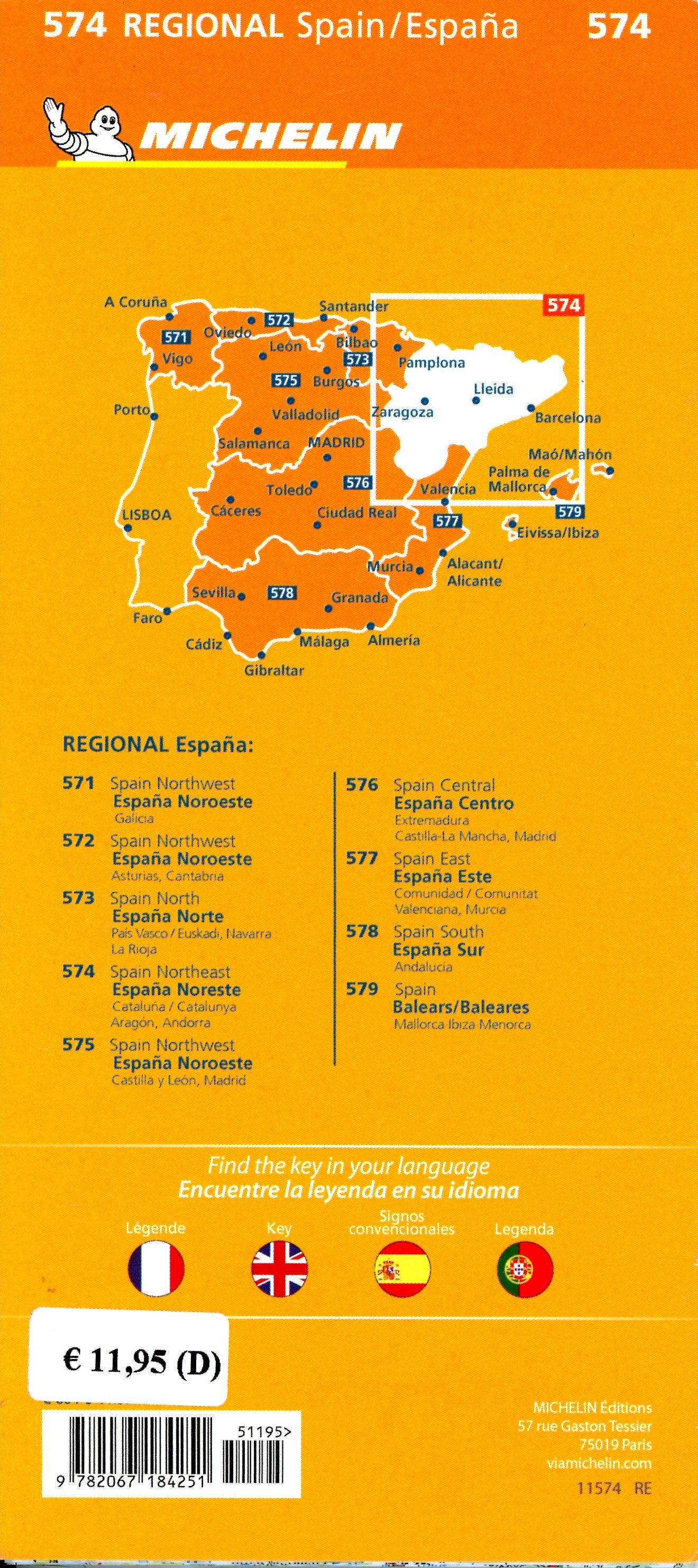 Beispielinhalt (Bild) Spain Northeast 1:400 000