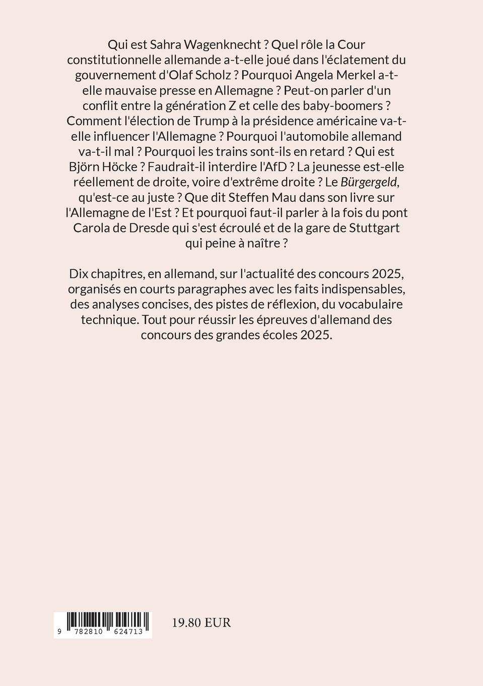 Rückseitencover Réussir les concours 2025