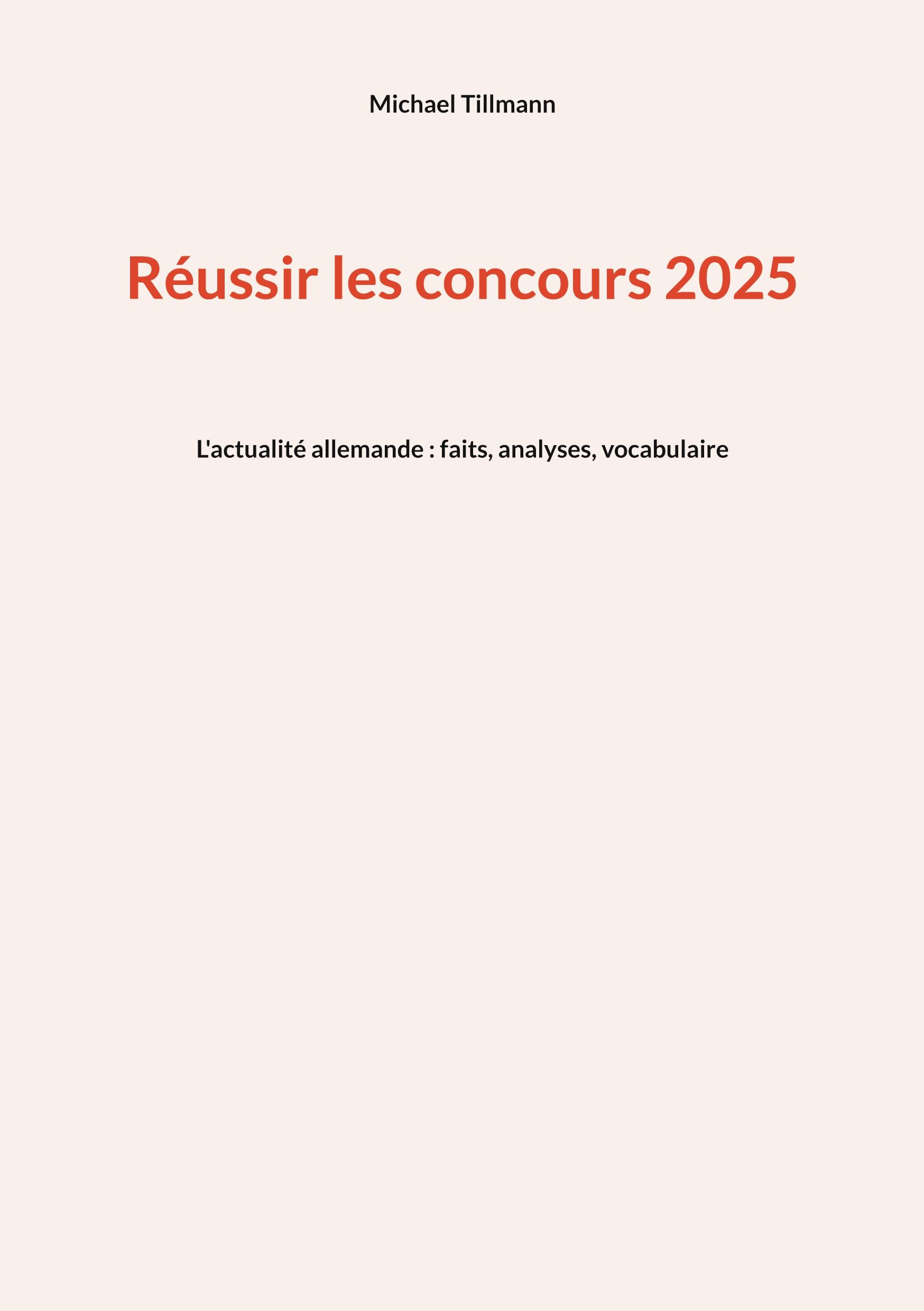 Vorderes Coverbild Réussir les concours 2025