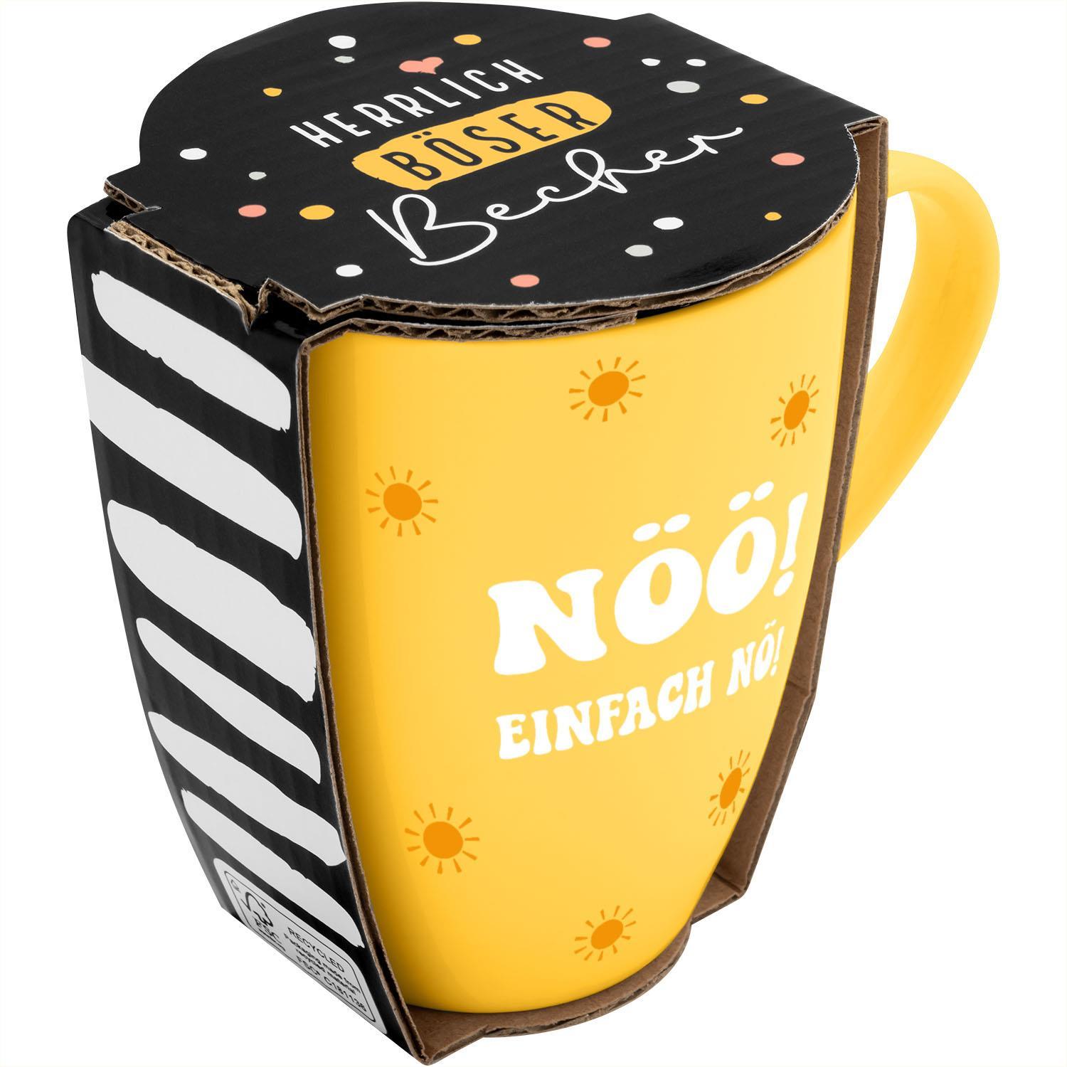 Vorderes Coverbild Tasse mit Motivdruck "Nöö! Einfach Nö!", mit Banderole