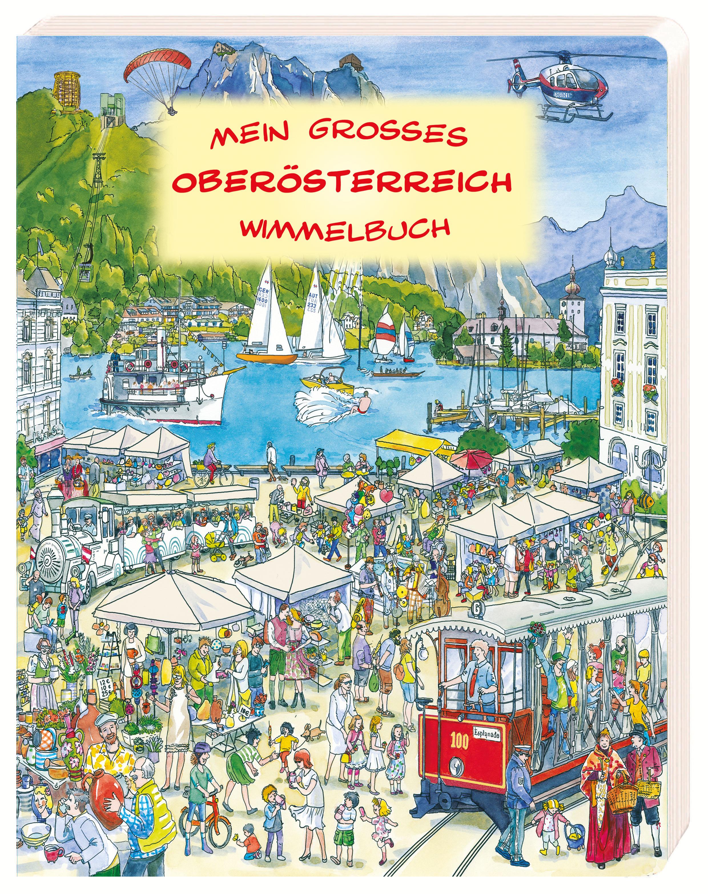 Vorderes Coverbild Mein großes Oberösterreich Wimmelbuch