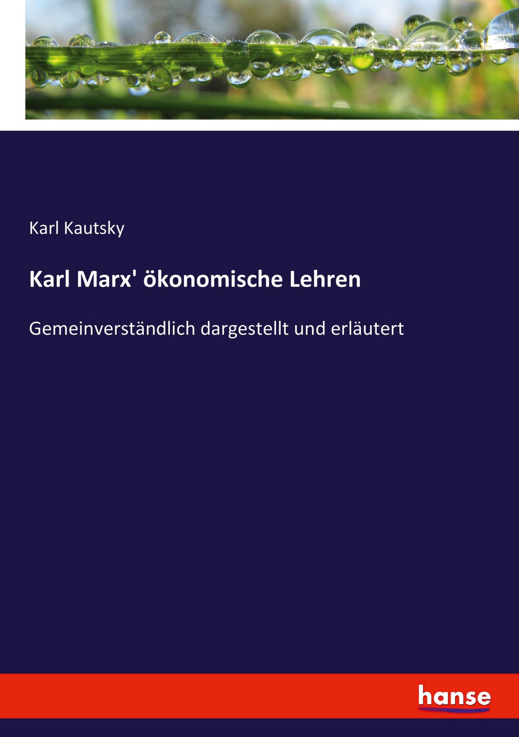 Vorderes Coverbild Karl Marx' ökonomische Lehren