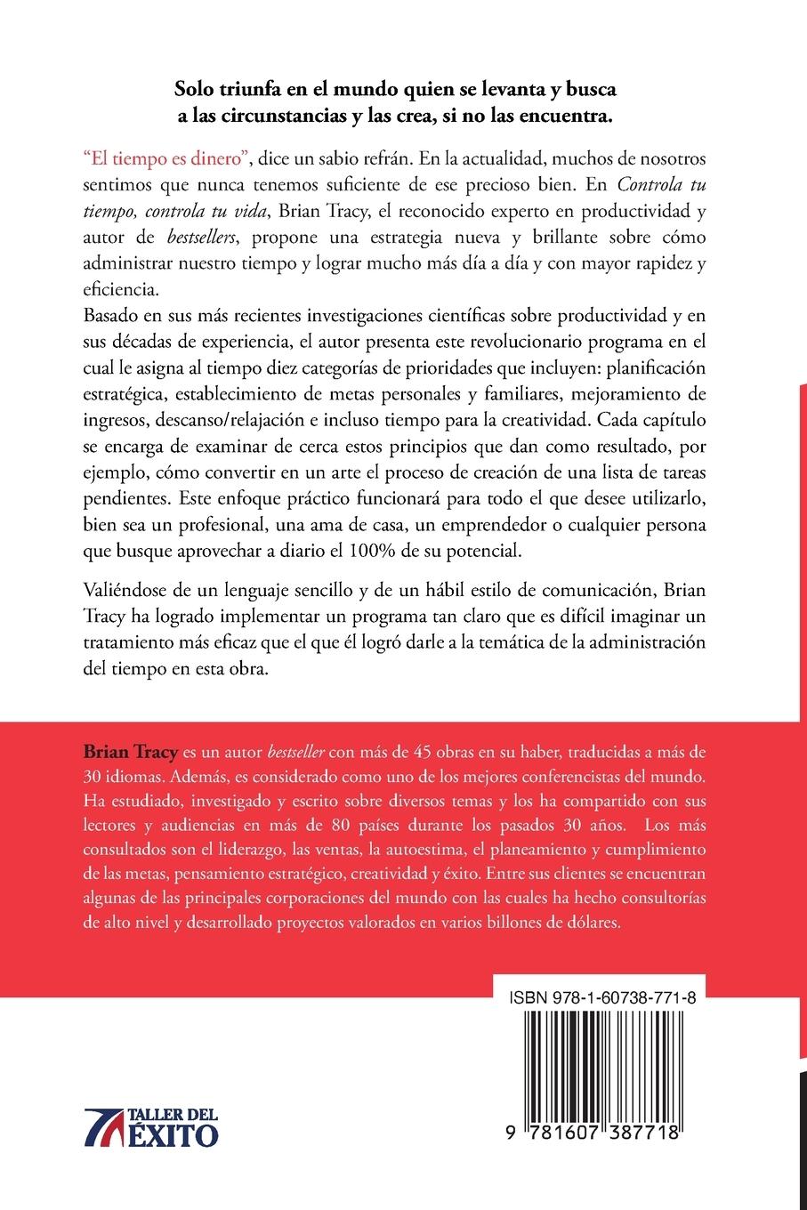 Rückseitencover Controla tu tiempo, controla tu vida