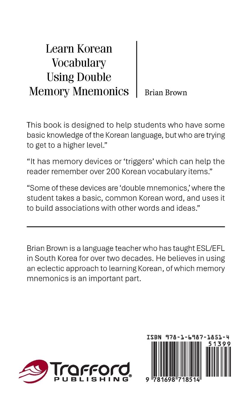 Rückseitencover Learn Korean Vocabulary Using Double Memory Mnemonics