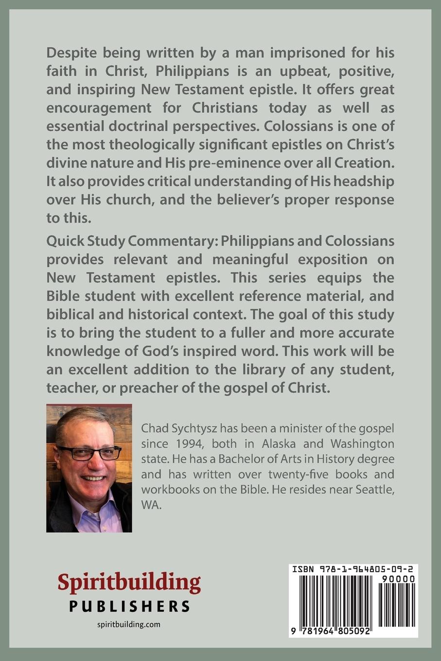Rückseitencover Philippians and Colossians Quick Study Commentary