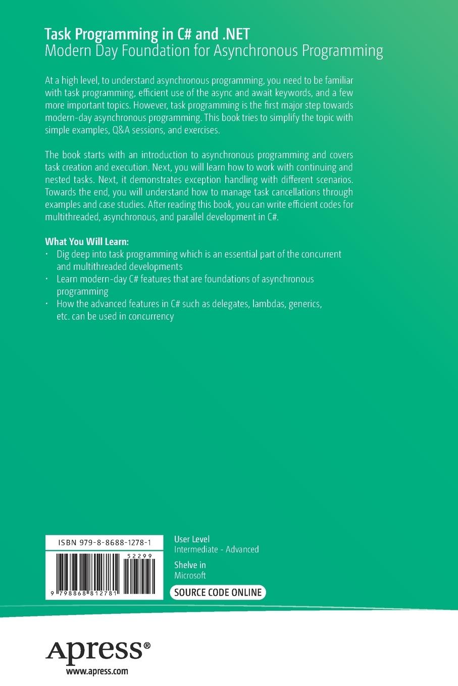 Rückseitencover Task Programming in C# and .NET