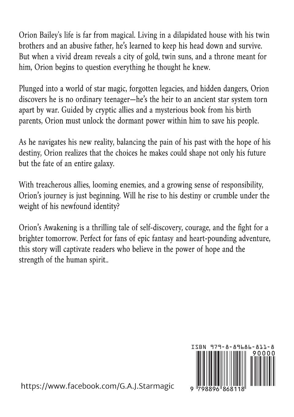 Rückseitencover Orion's Awakening