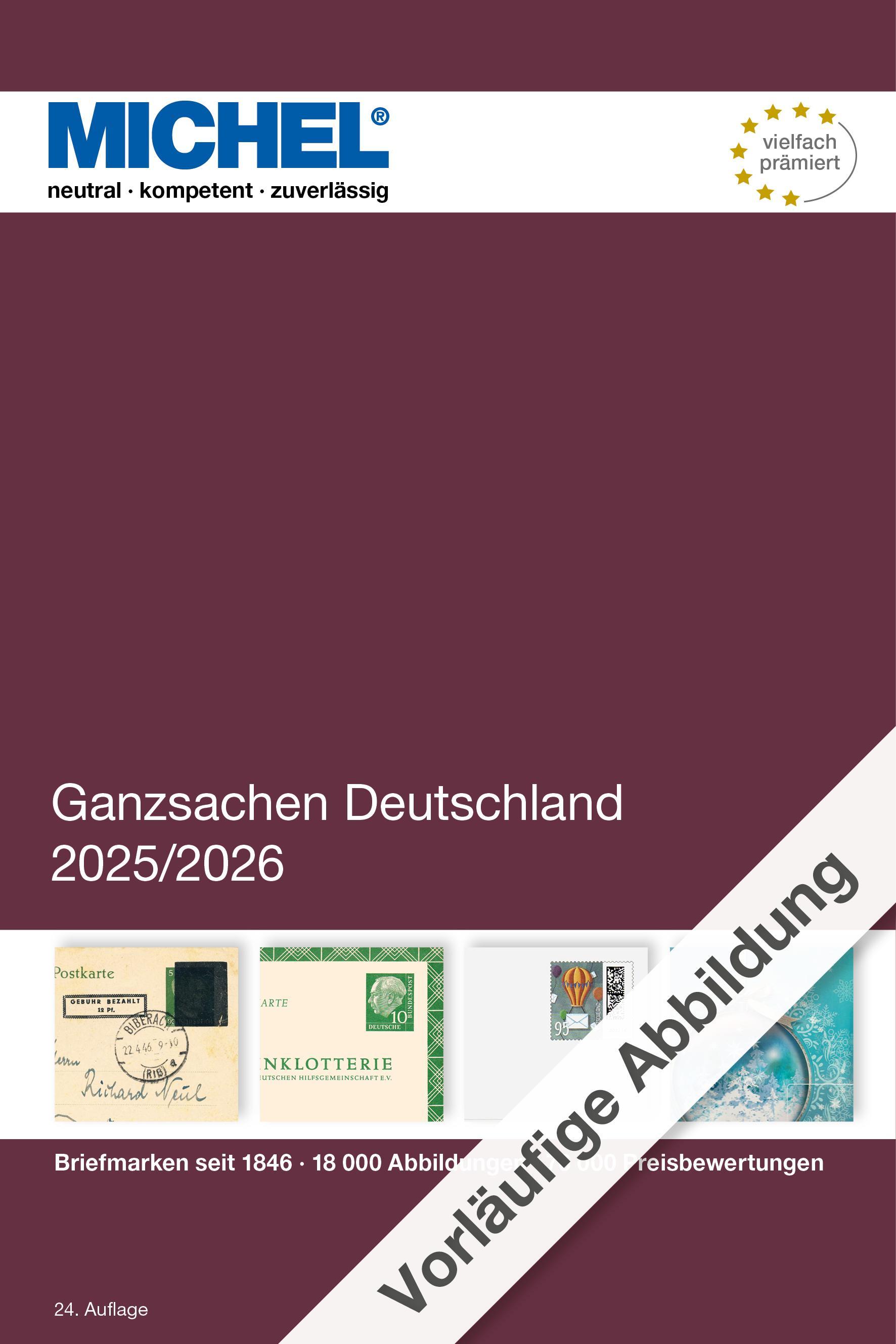 Vorderes Coverbild Ganzsachen Deutschland 2025/2026