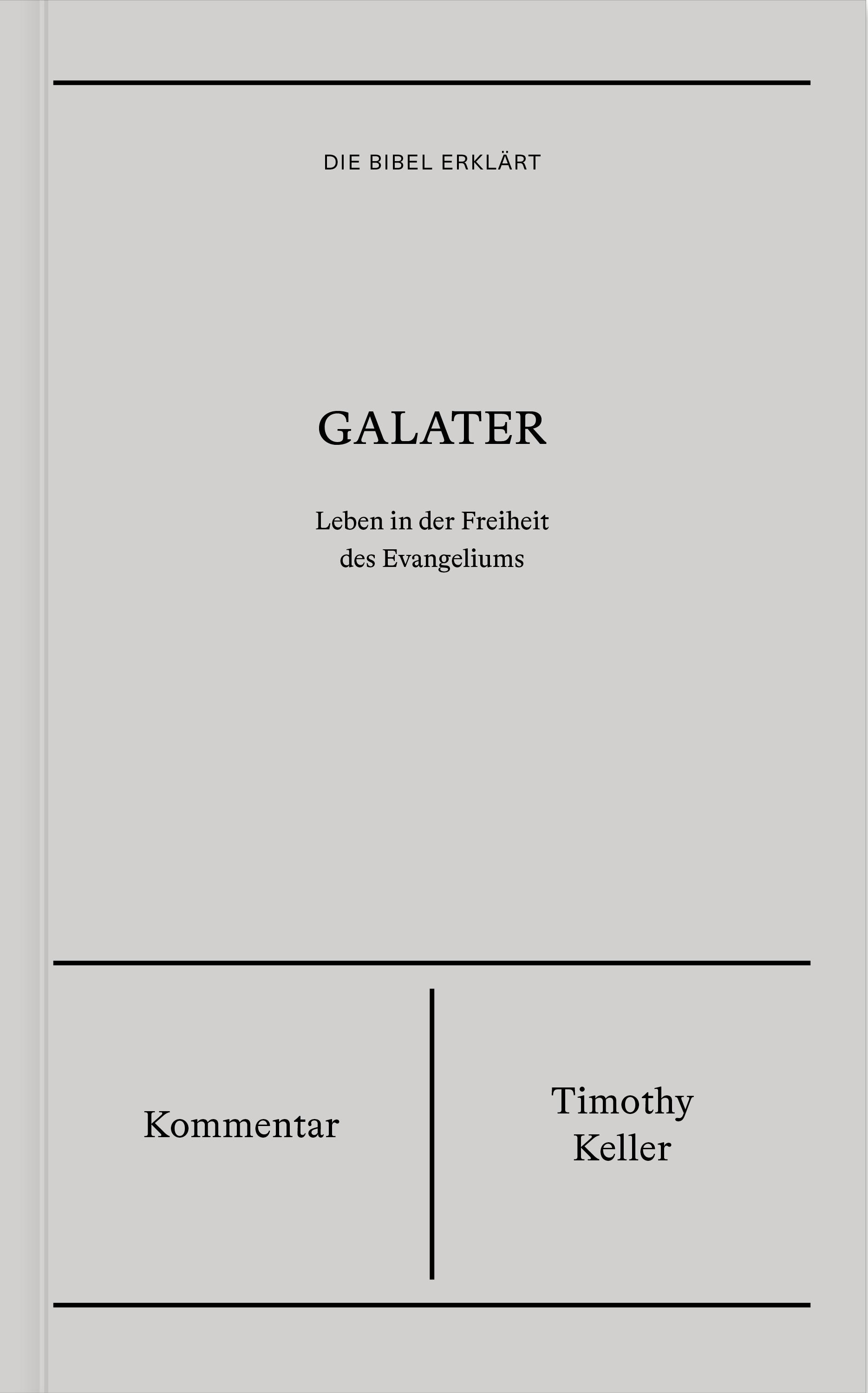 Vorderes Coverbild Galater | Kommentar (Die Bibel erklärt)