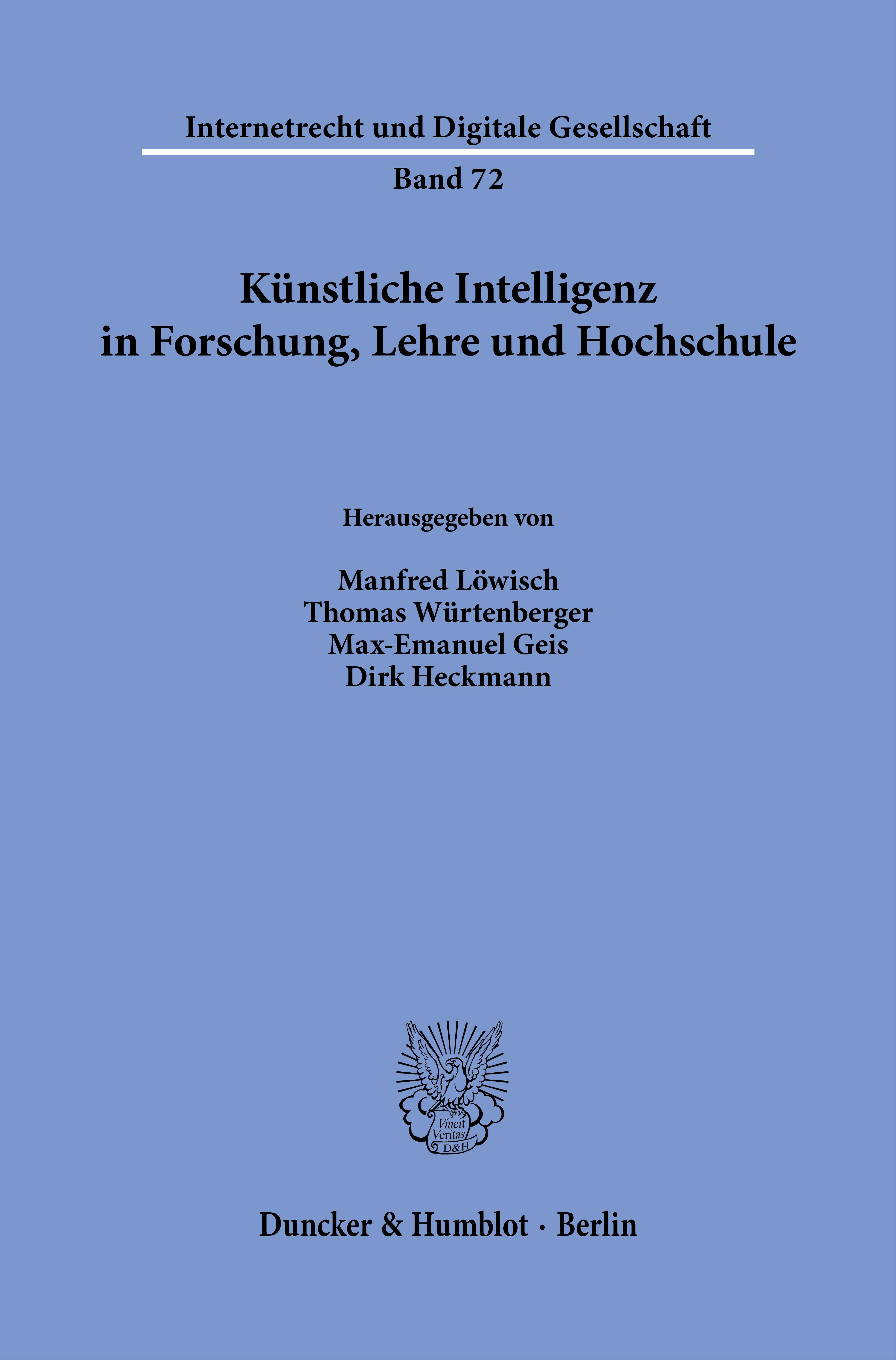 Vorderes Coverbild Künstliche Intelligenz in Forschung, Lehre und Hochschule