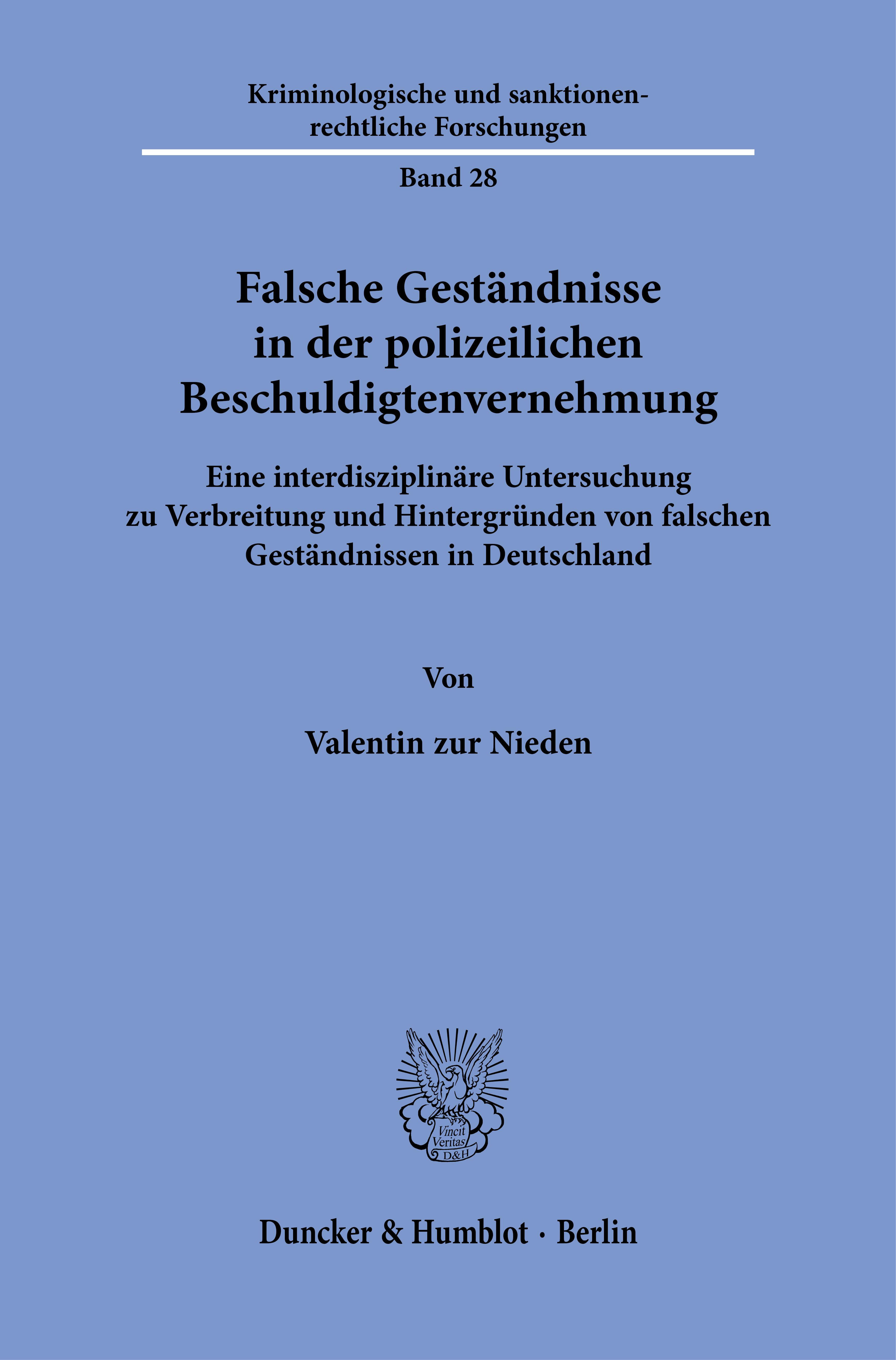 Vorderes Coverbild Falsche Geständnisse in der polizeilichen Beschuldigtenvernehmung