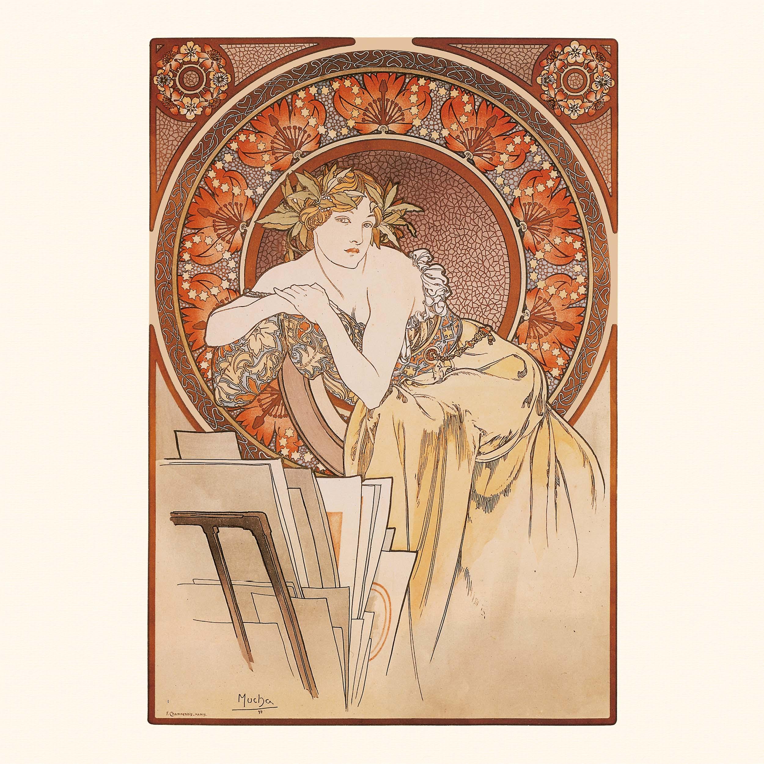 Beispielinhalt (Bild) Alphonse Mucha - Poster Art 2026