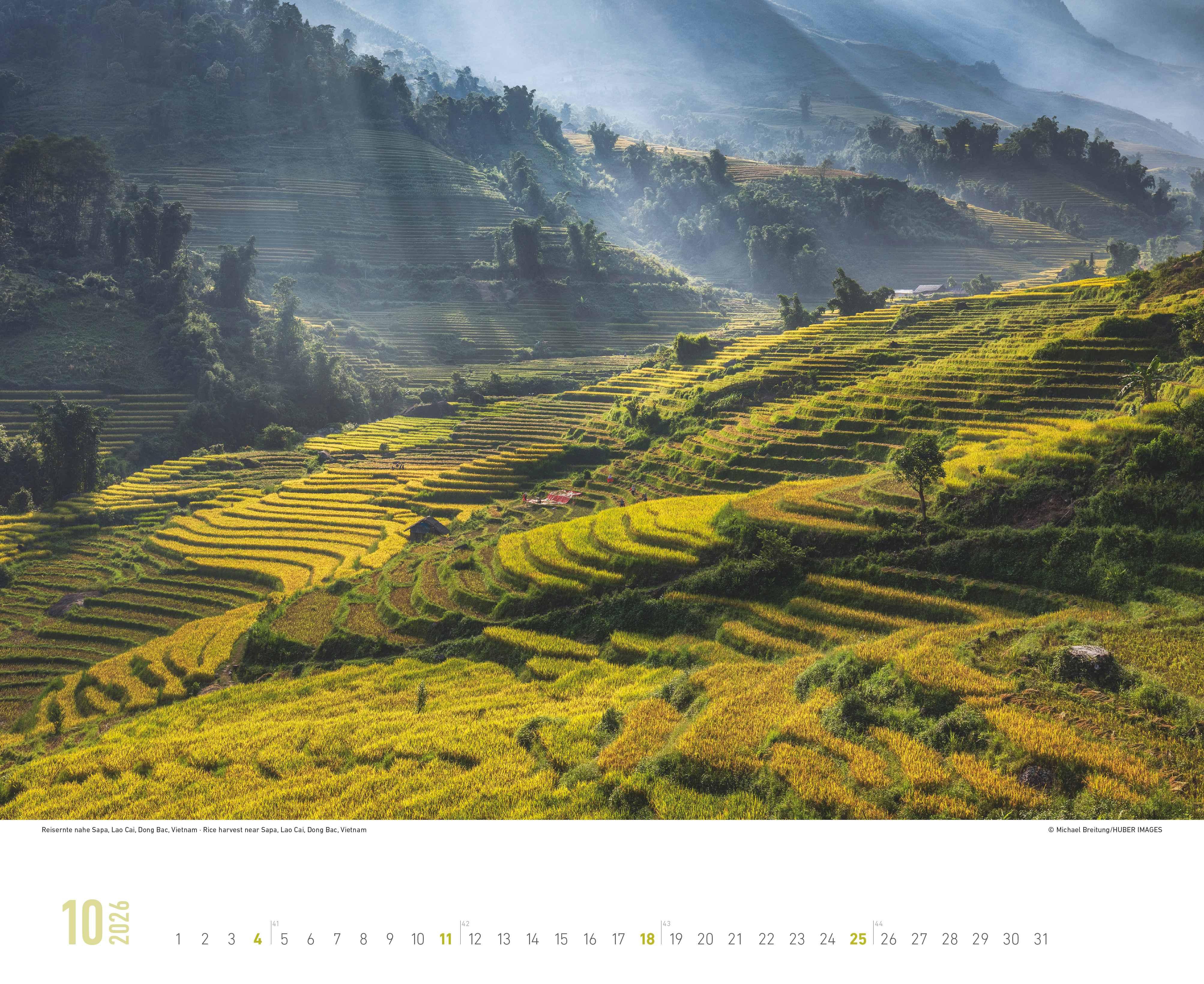 Beispielinhalt (Bild) Momente der Stille - Wandkalender mit inspirierenden Motiven und Zitaten im Format 52 x 42,5