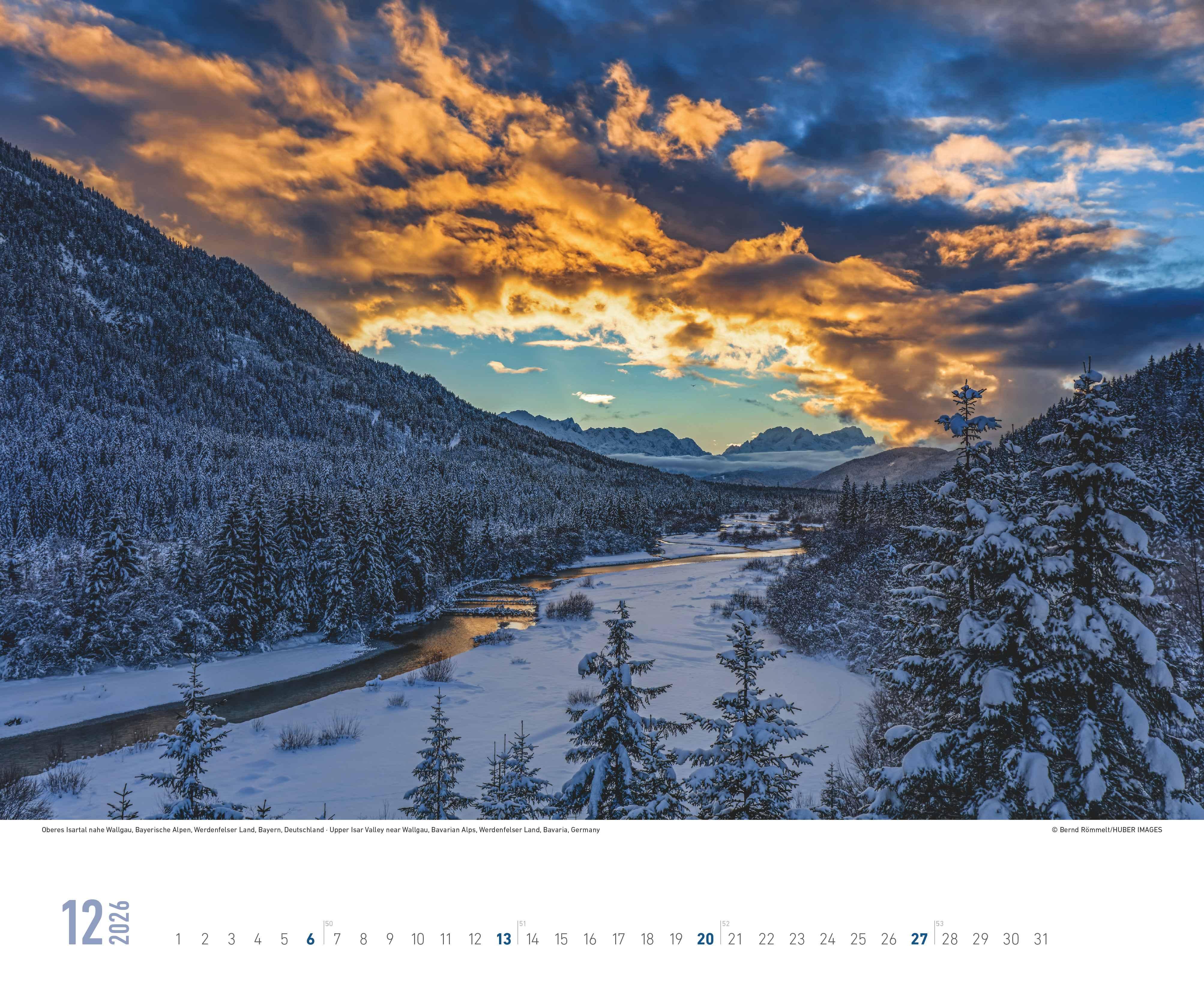 Beispielinhalt (Bild) Momente der Stille - Wandkalender mit inspirierenden Motiven und Zitaten im Format 52 x 42,5