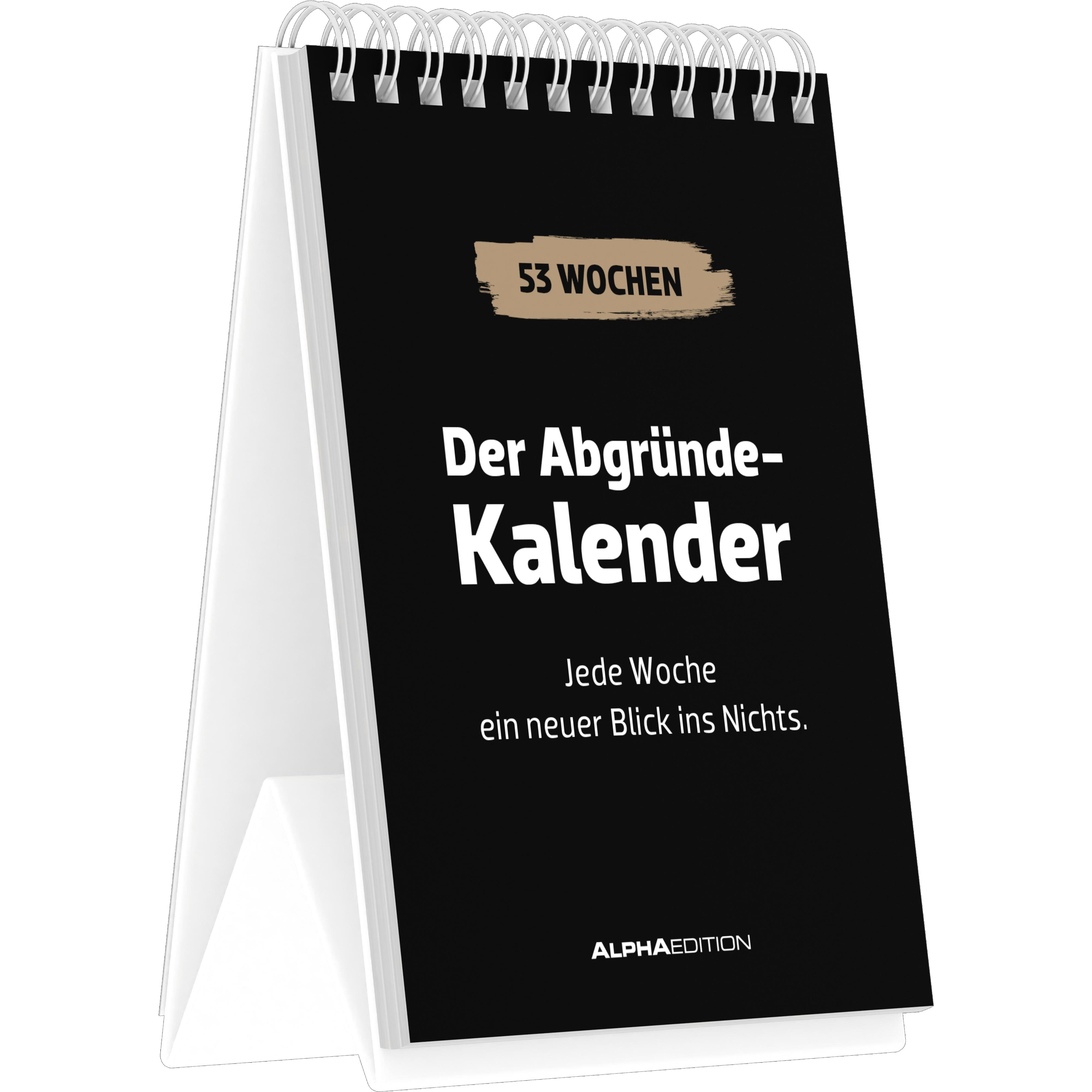 Vorderes Coverbild Der Abgründe Kalender - jede Woche ein neuer Blick ins Nichts