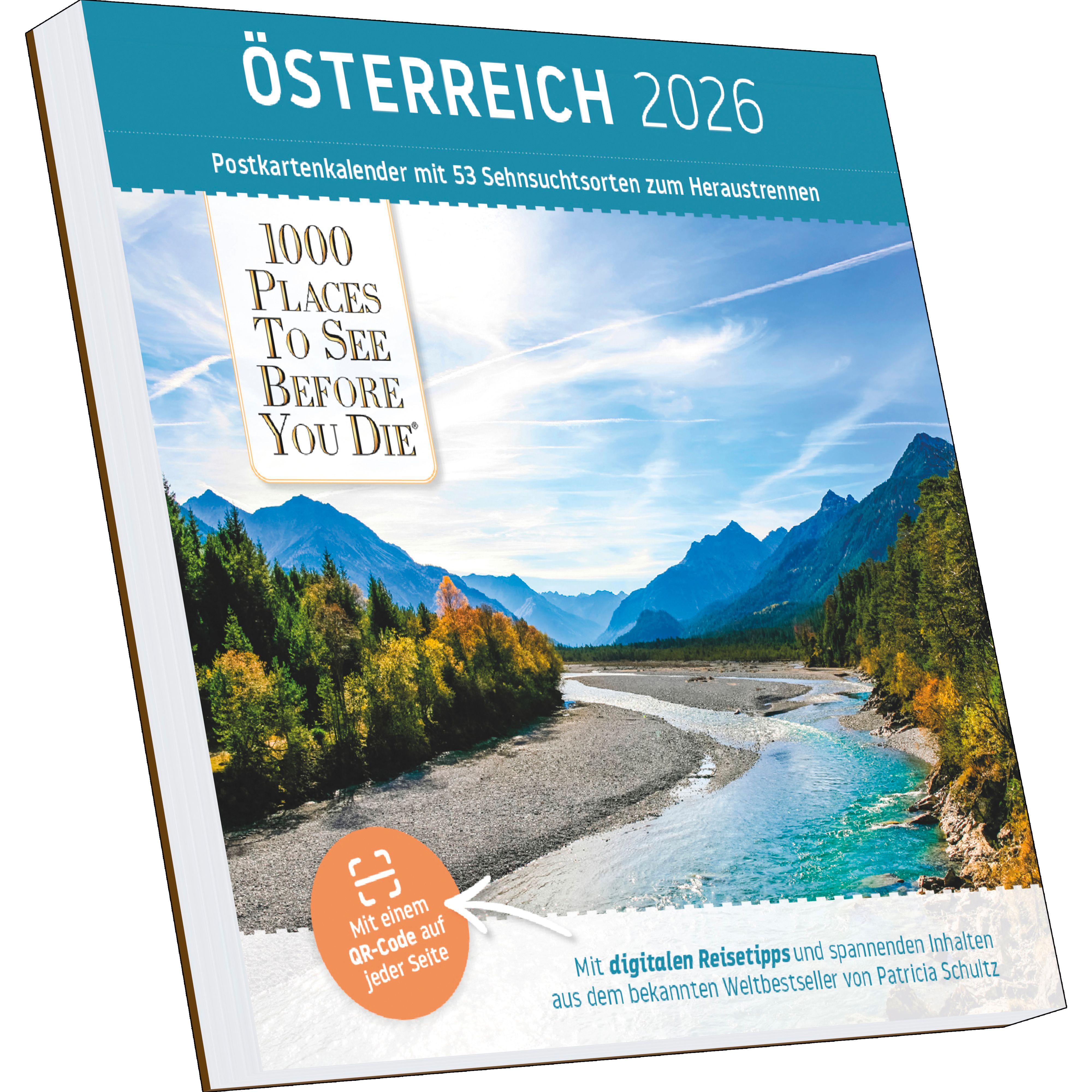 Vorderes Coverbild Österreich Postkartenkalender im Format 17, 5 x 17,5