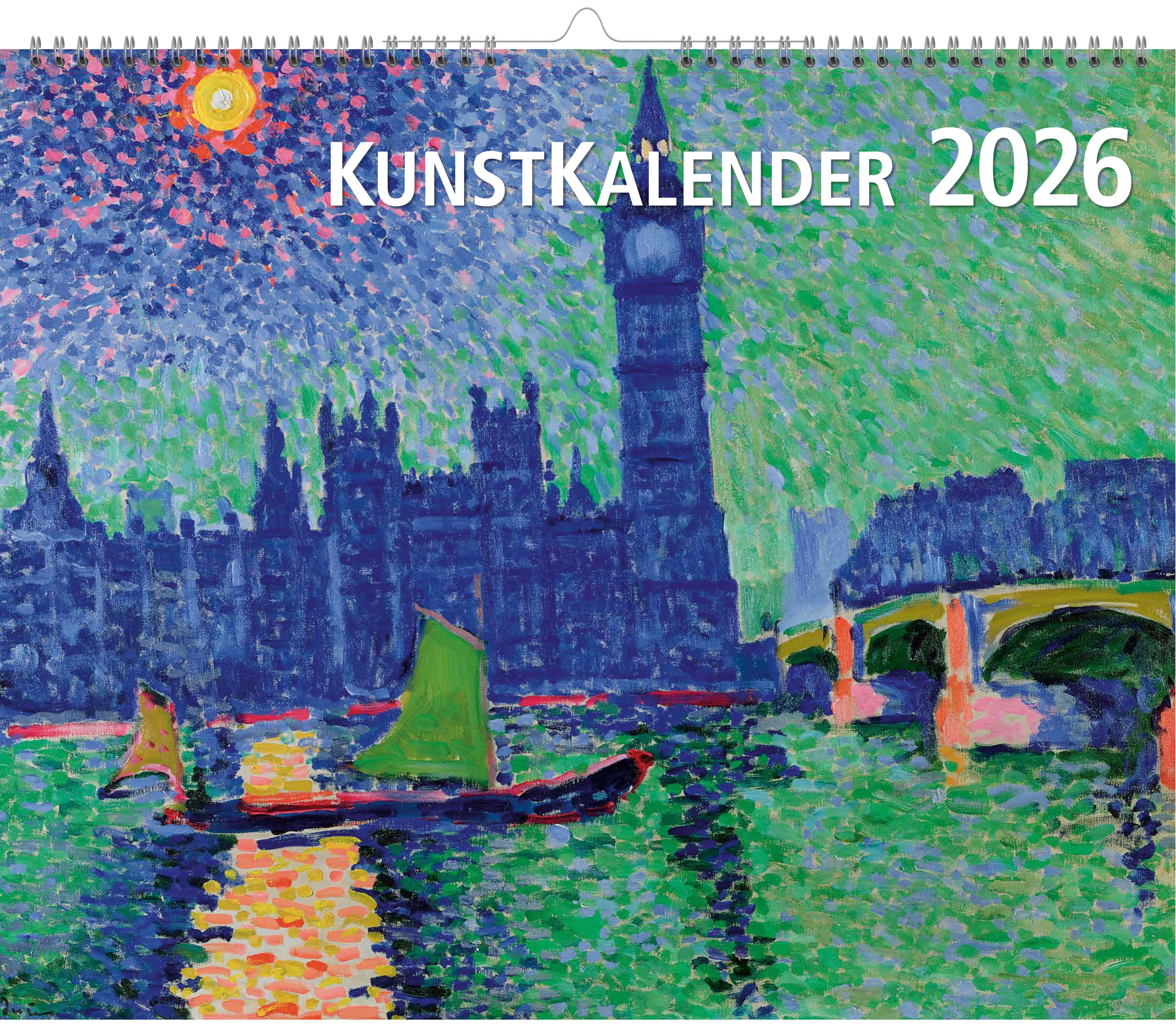 Vorderes Coverbild Kunstkalender 2026: Berühmte Meisterwerke der klassischen Moderne
