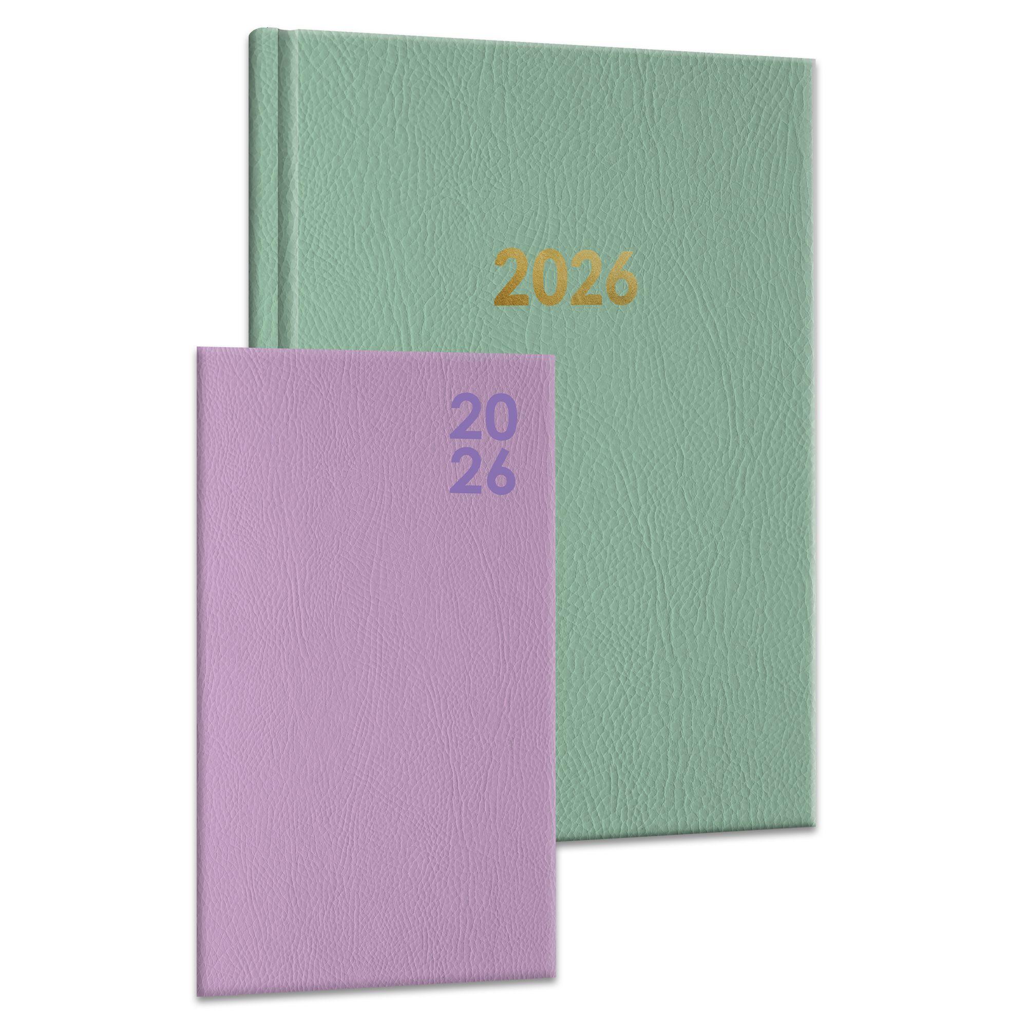 Vorderes Coverbild Buchkalender-Set: Buchkalender & Wochenplaner 2026 grün/flieder