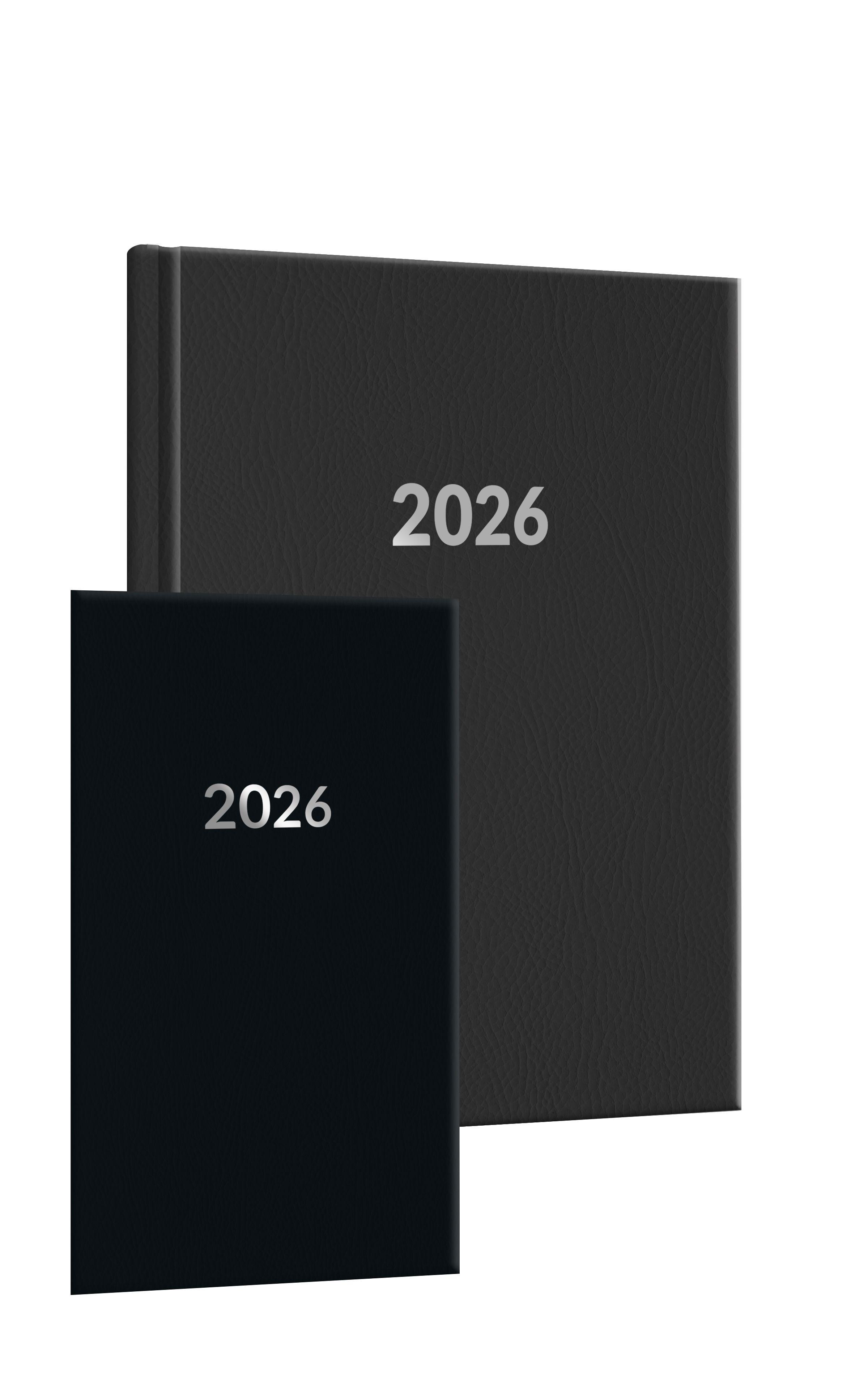 Vorderes Coverbild Buchkalender-Set: Buchkalender & Wochenplaner 2026 schwarz
