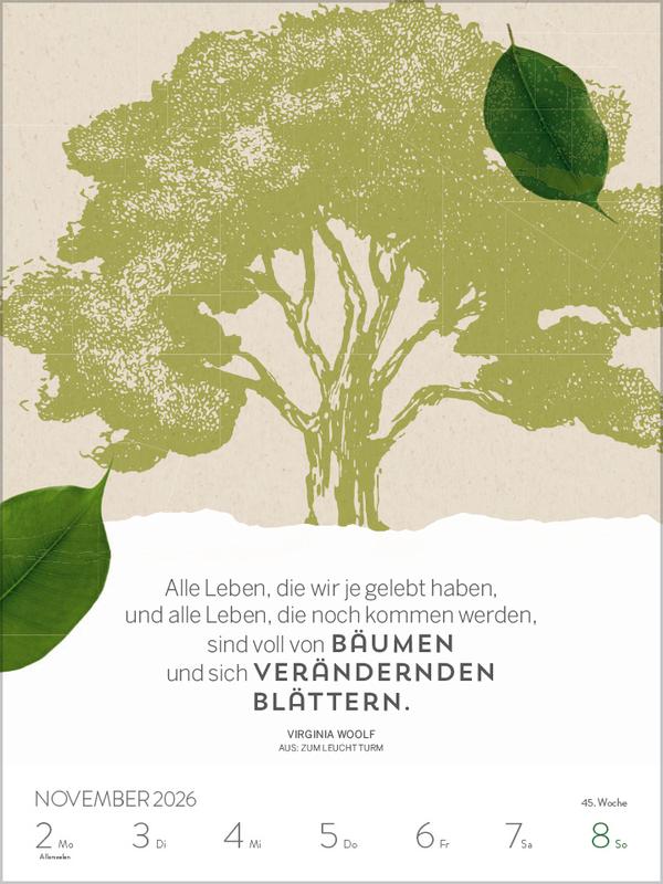 Beispielinhalt (Bild) Literaturkalender 2026