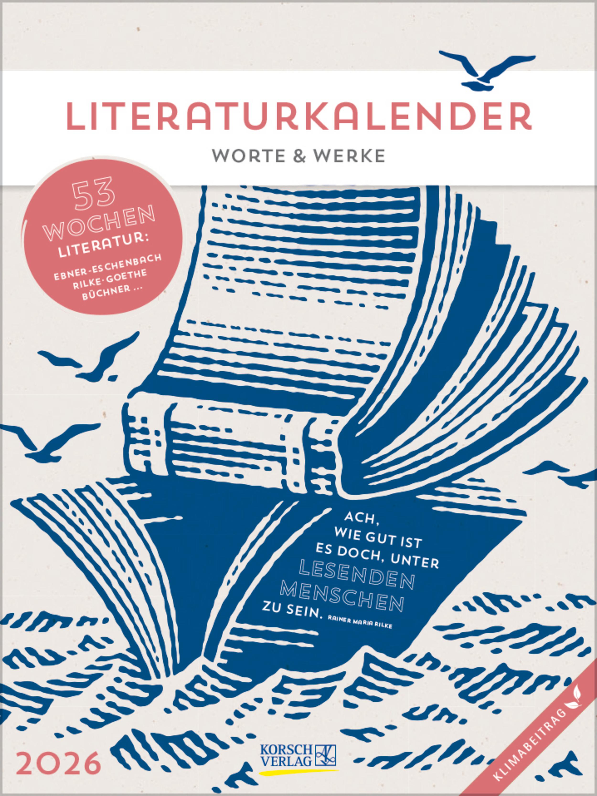 Vorderes Coverbild Literaturkalender 2026