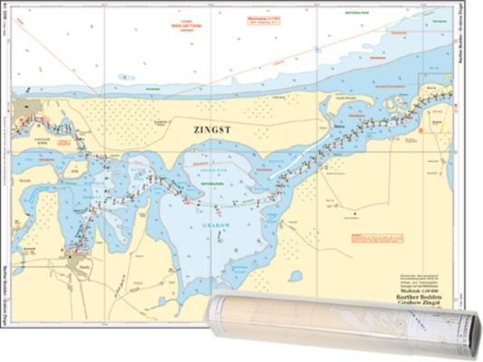 Vorderes Coverbild Einzelkarte Barther Bodden - Grabow   Zingst / Saaler Bodden (Ausgabe 2025)